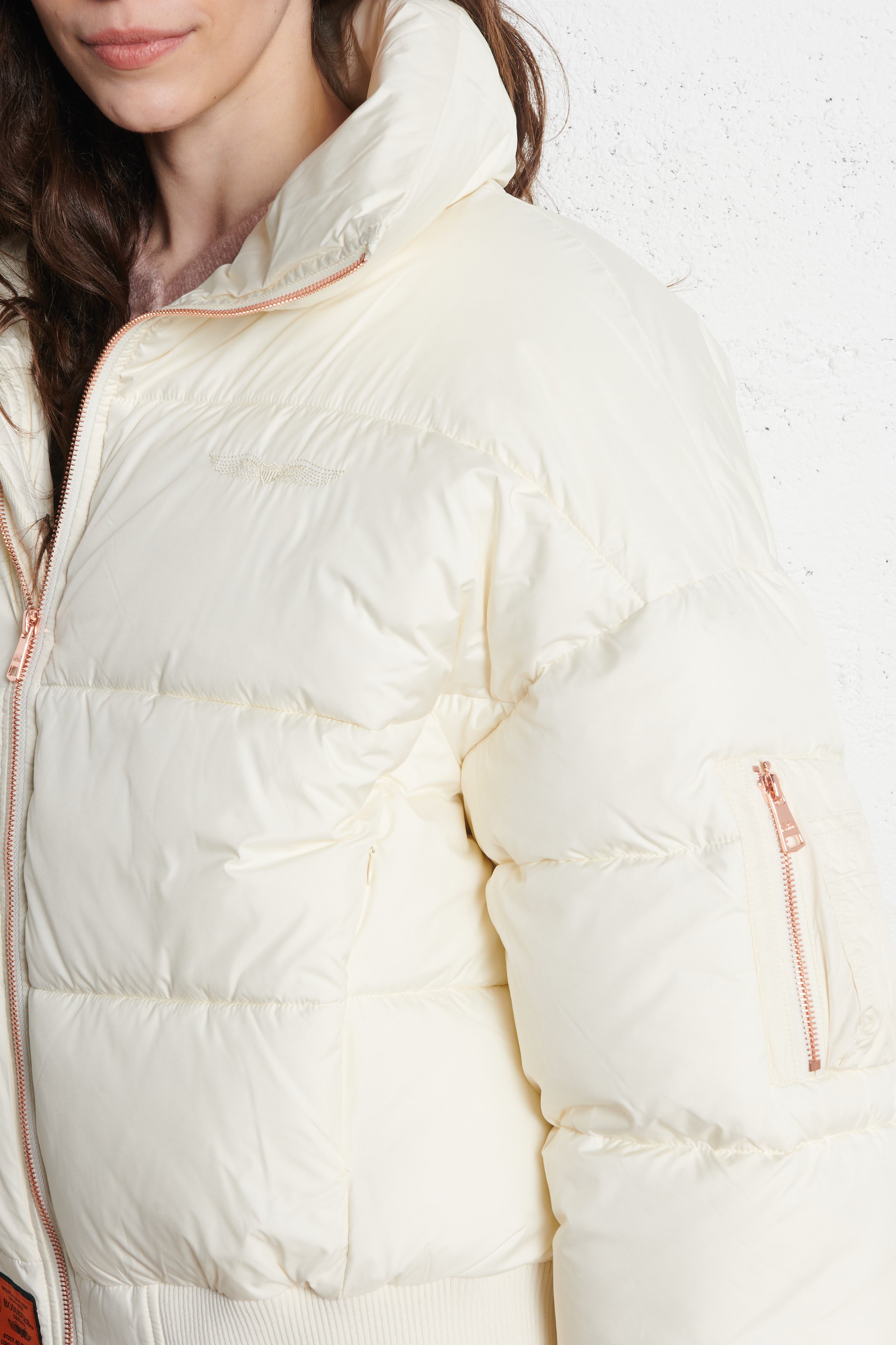 Doudoune col montant BOMBERS ORIGINAL Blanc