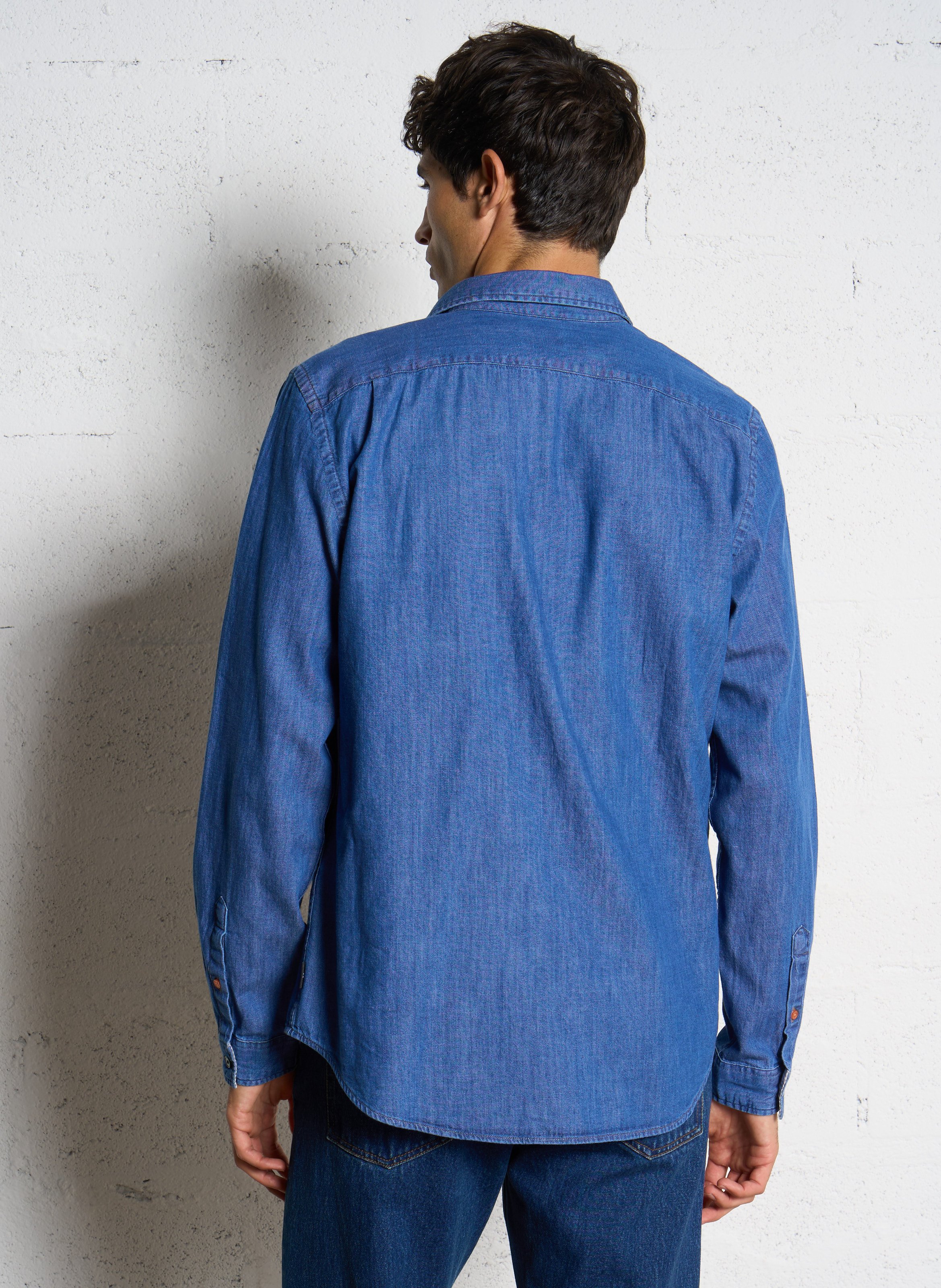 Straight denim shirt in organic cotton PAUL SMITH Blue