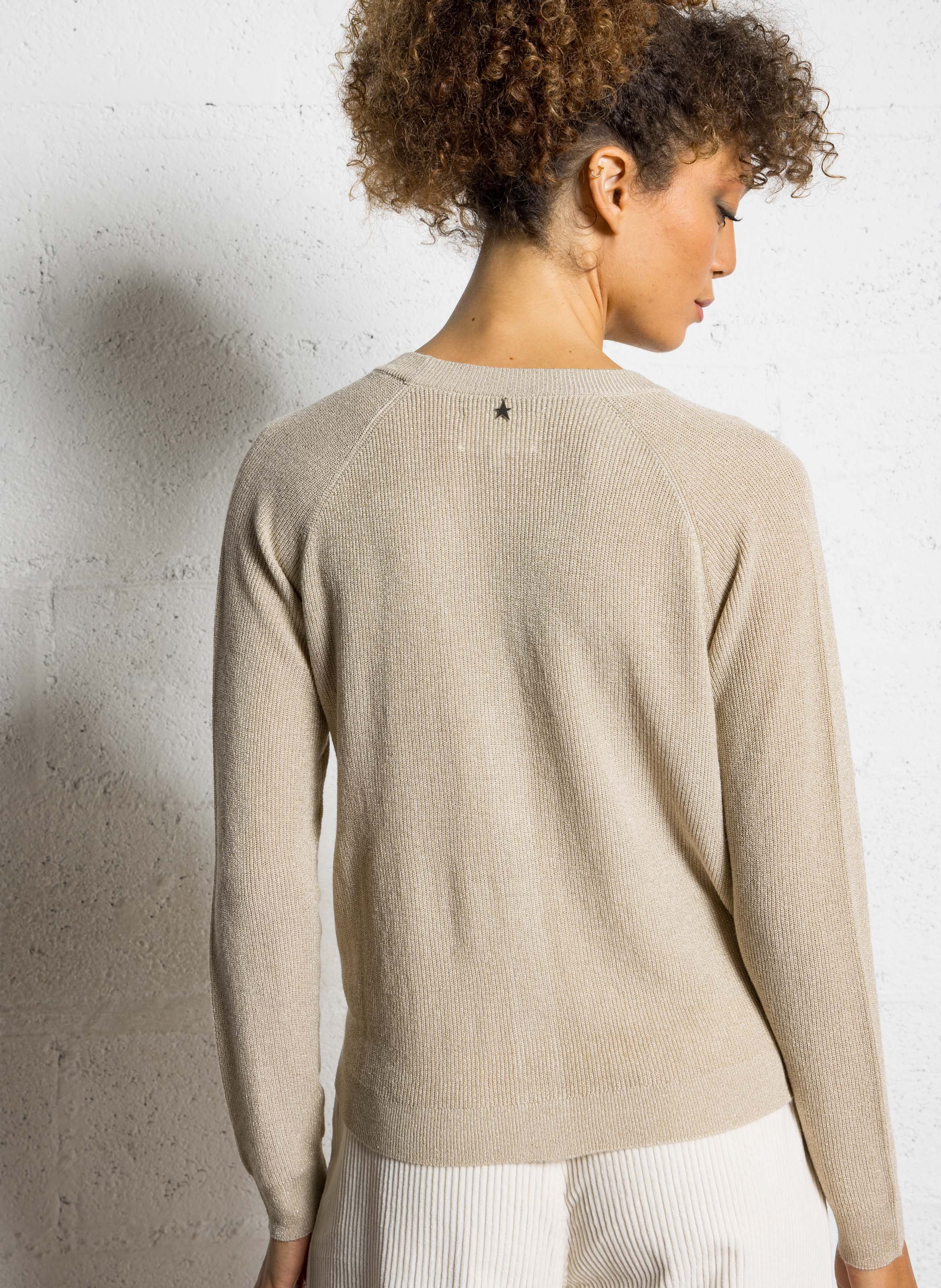 Gilet droit à col V SUD EXPRESS Doré