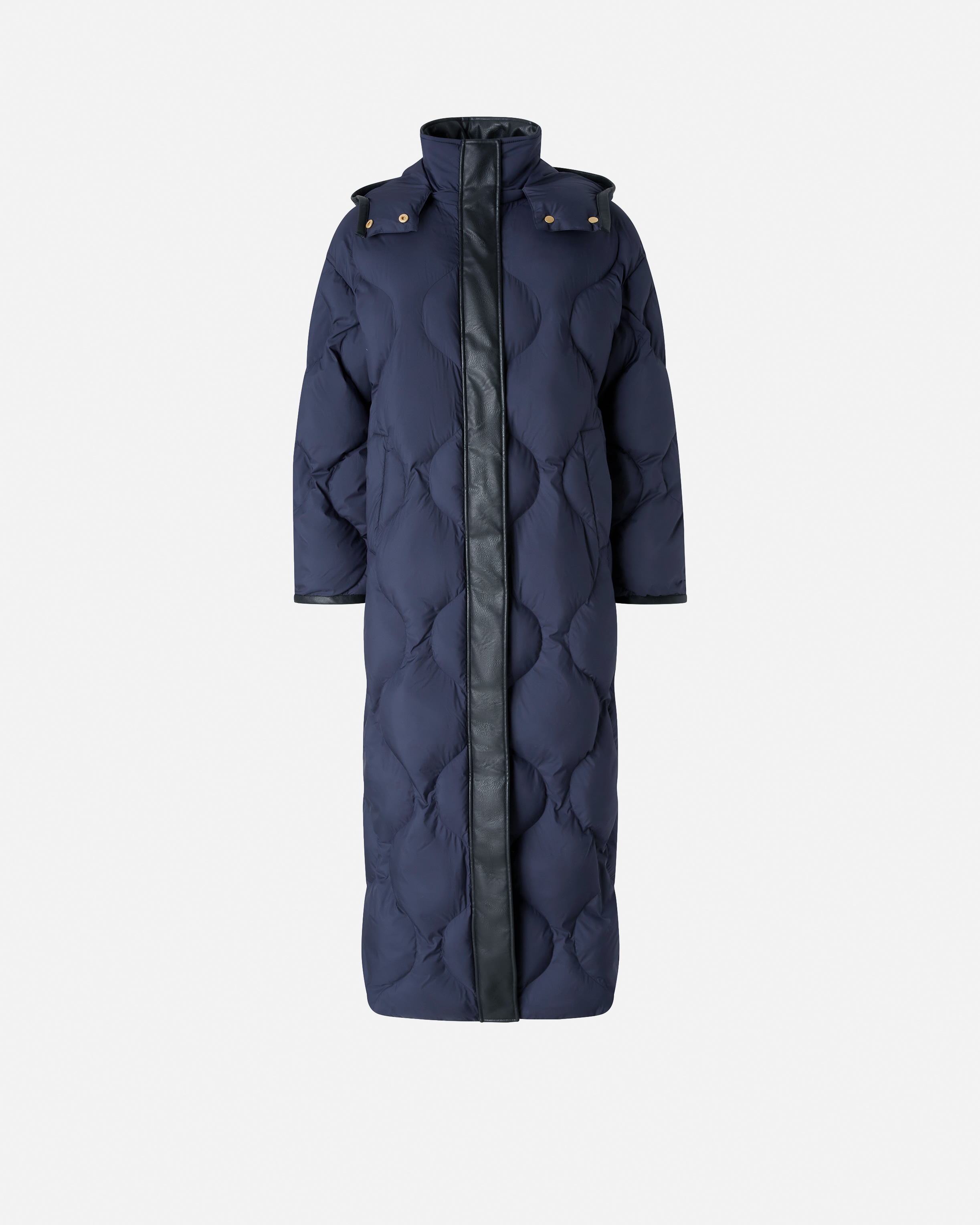 Long quilted coat PINKO Blue
