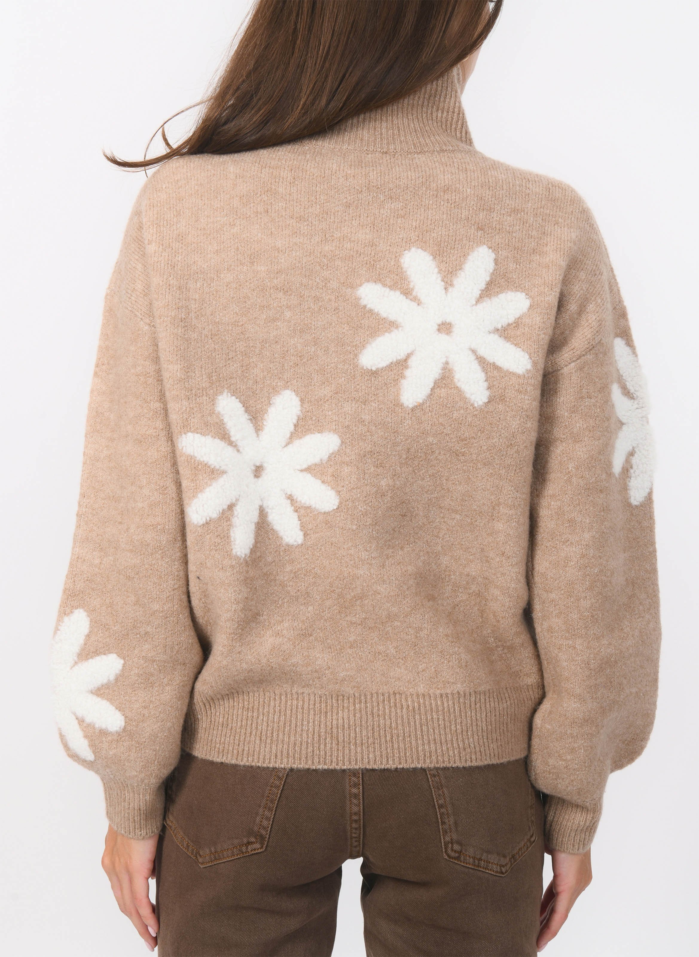 Gerade geschnittener Strickpullover KOOKAI Beige