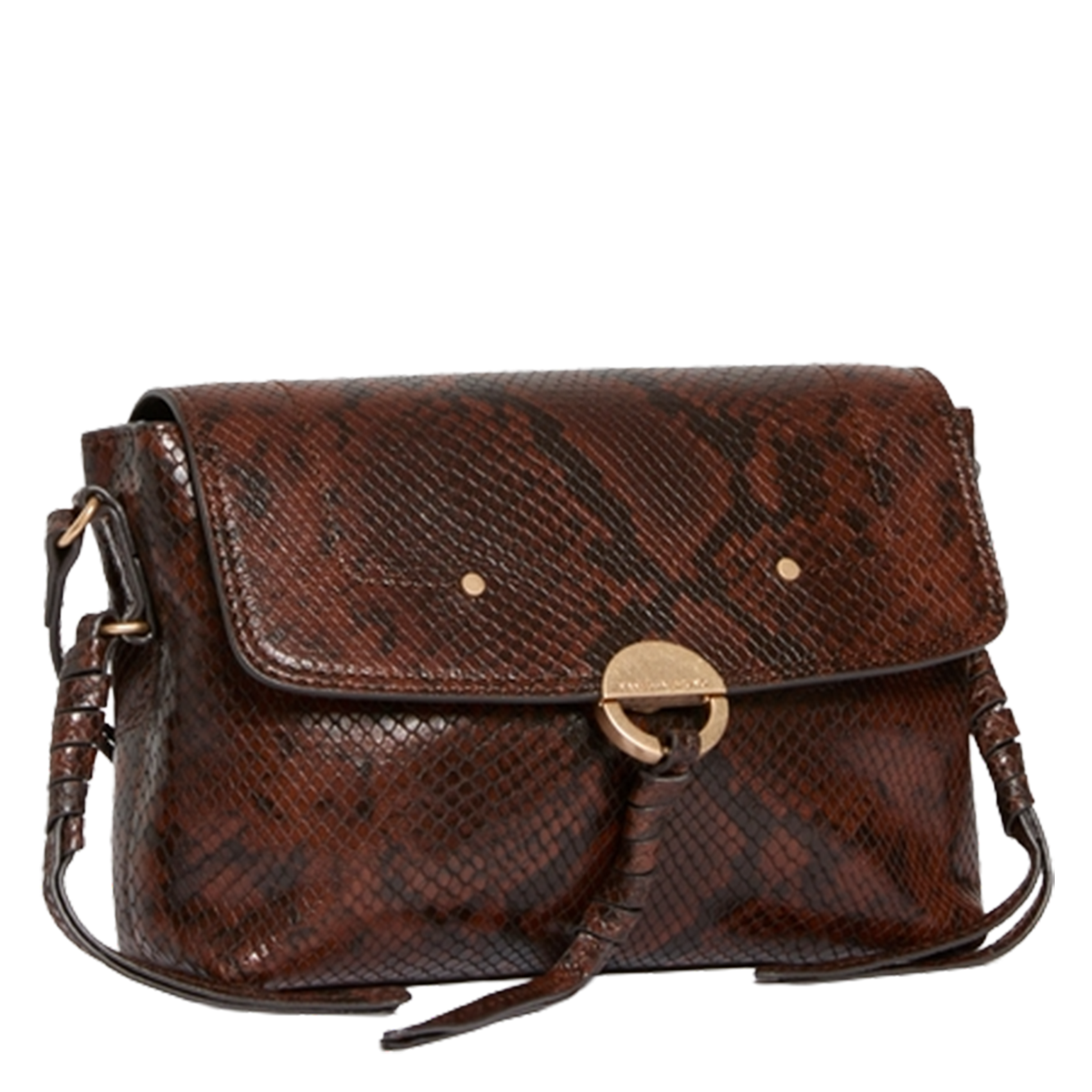 Dori leather shoulder bag VANESSA BRUNO Brown