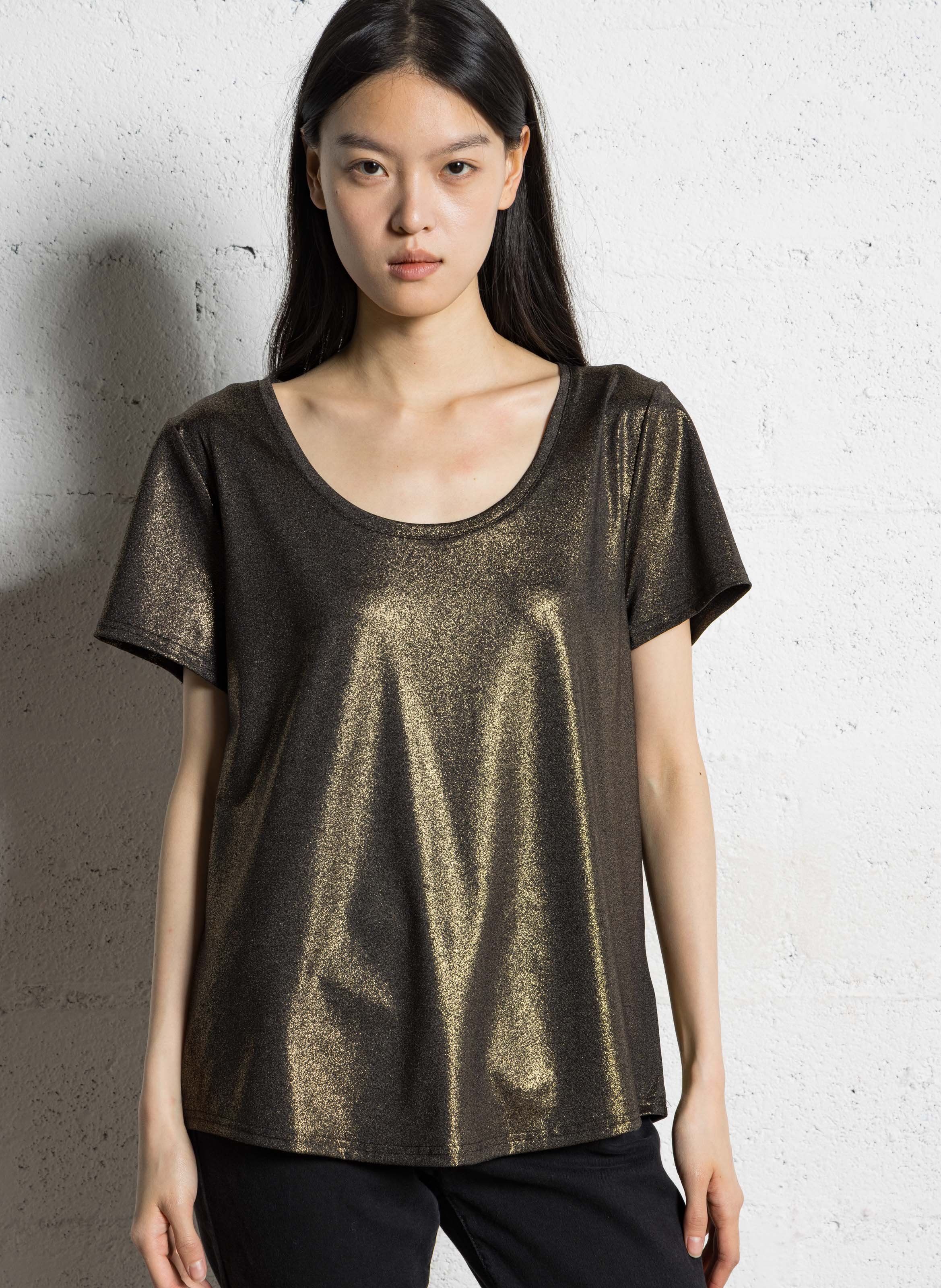 Round-neck linen-blend T-shirt LA PETITE ETOILE