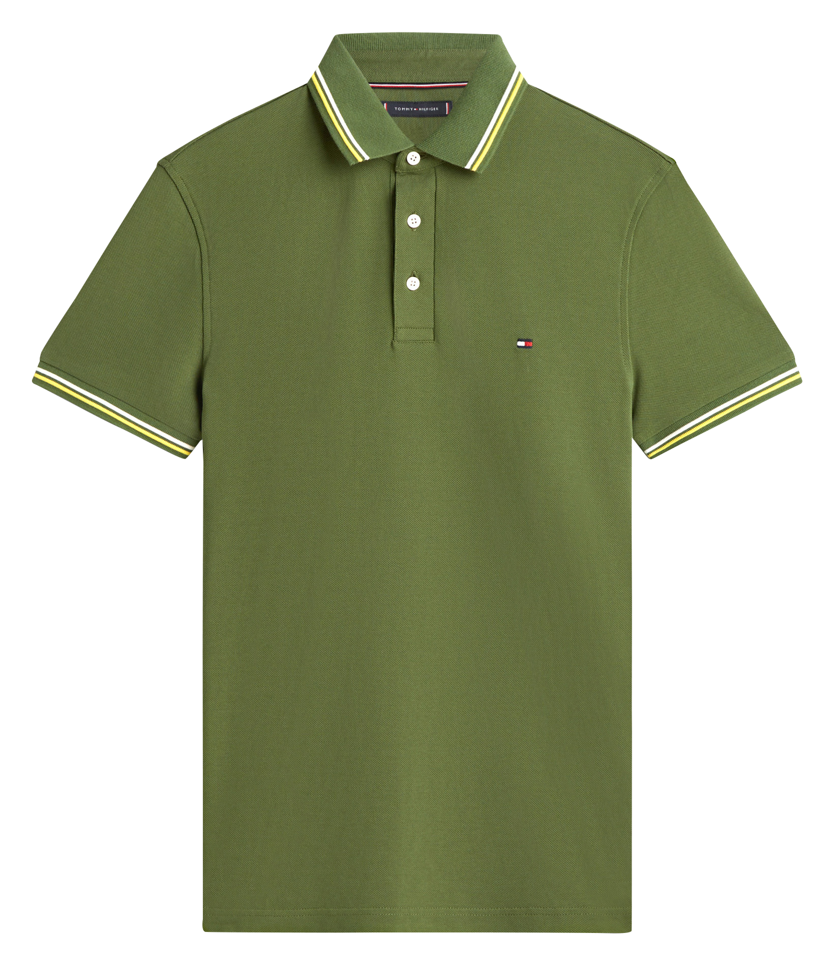 Katoenen polo met korte mouw TOMMY HILFIGER Groen