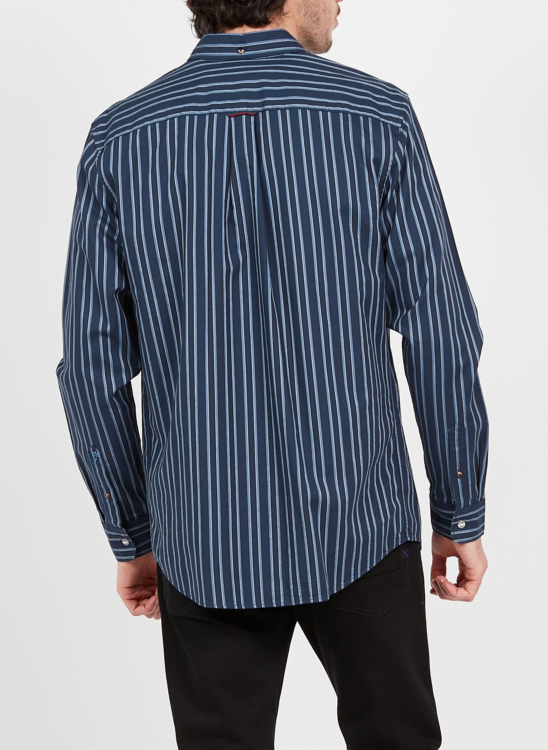 Regular-fit, gestreept overhemd van biokatoen met Amerikaanse kraag SCOTCH AND SODA Veelkleurig