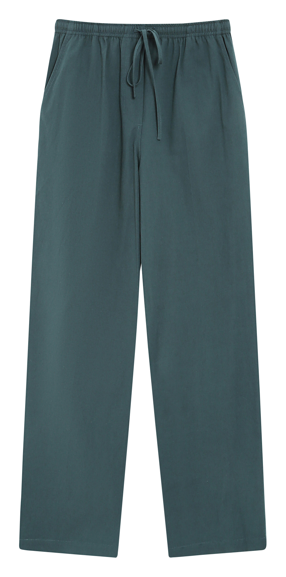 Pantalon droit élastiqué uni en coton GRACE ET MILA Vert