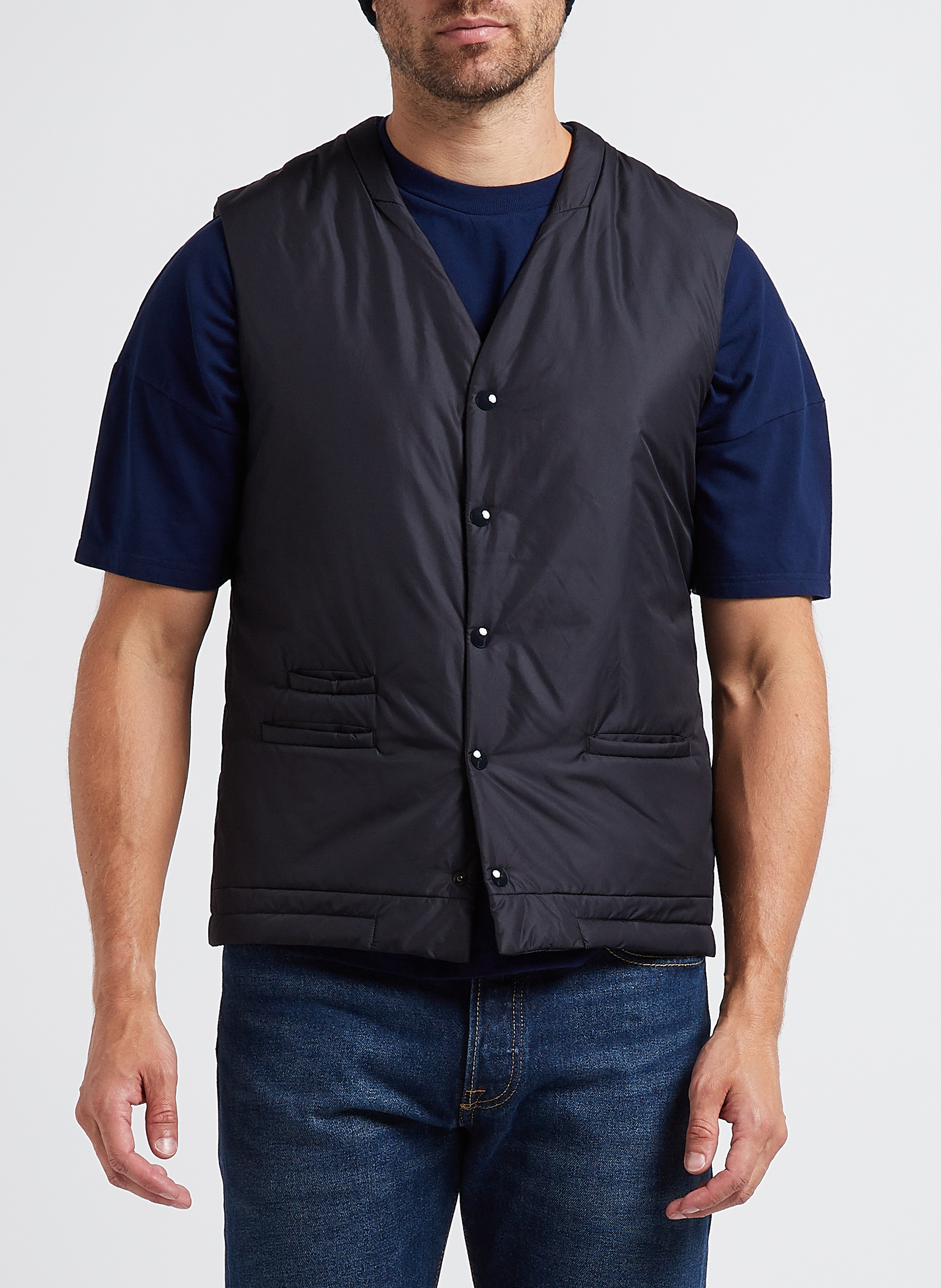 Veste col V sans manches  HOMECORE Bleu