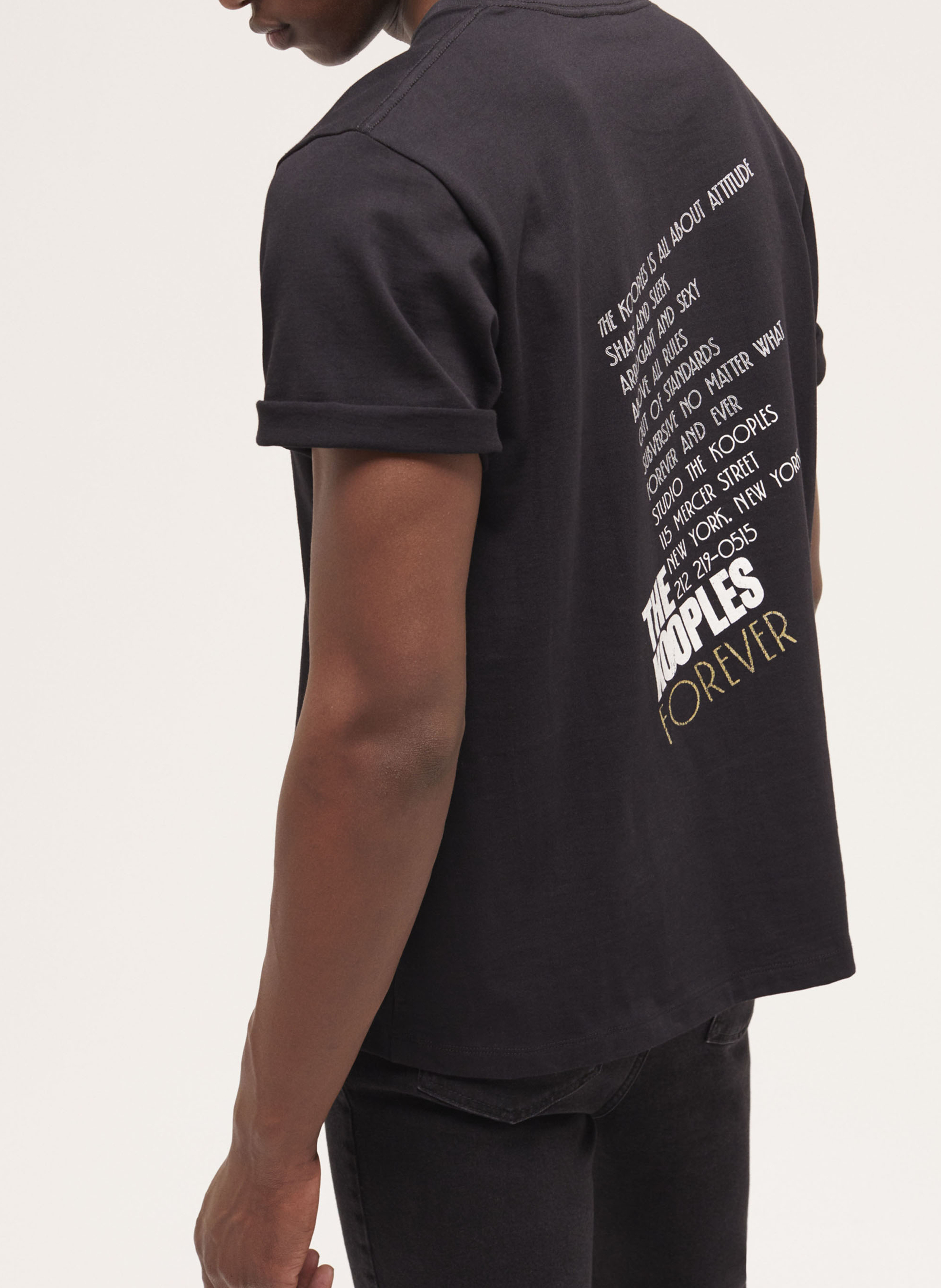 Tee-shirt en coton imprimé THE KOOPLES Noir