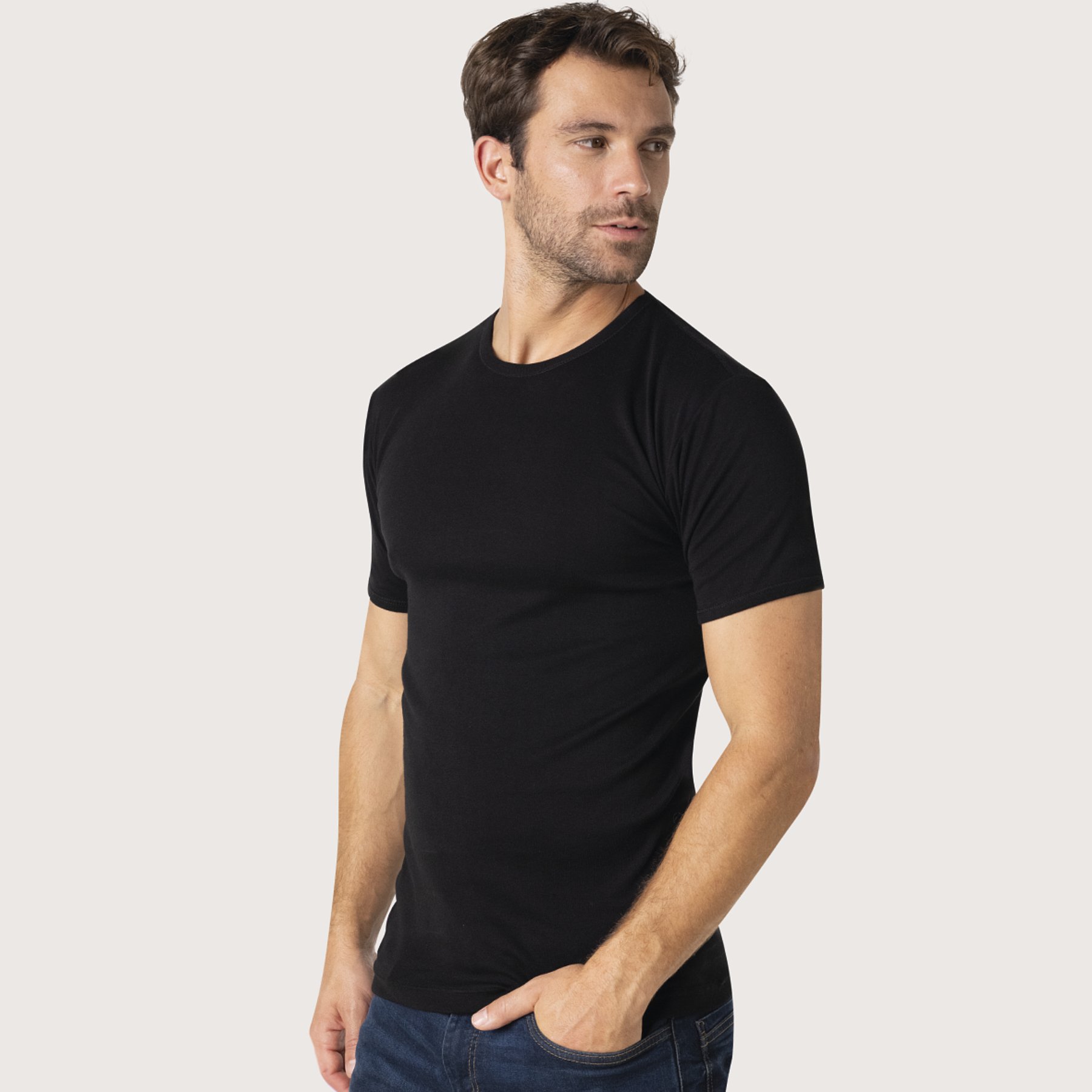 Les Classiques pack of 3 round-neck T-shirts Black