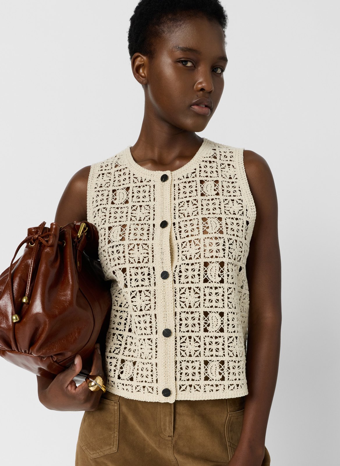 Gehäkelte Tunika  GERARD DAREL Beige