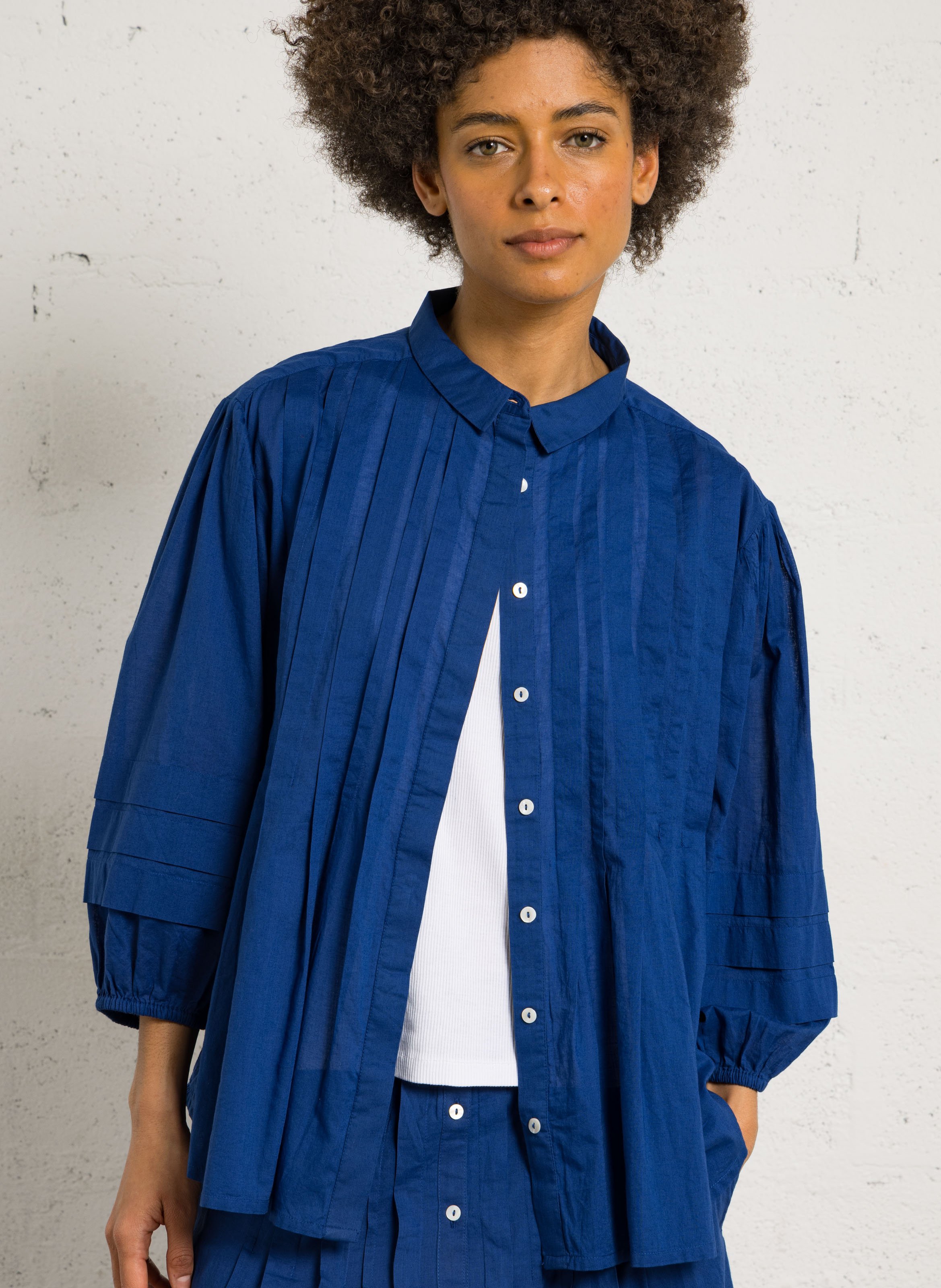 Organic cotton shirt with classic collar LEON & HARPER