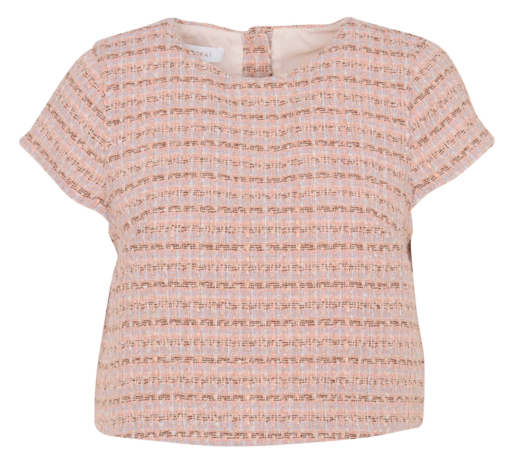 Top met ronde hals in tweed KOOKAI Oranje