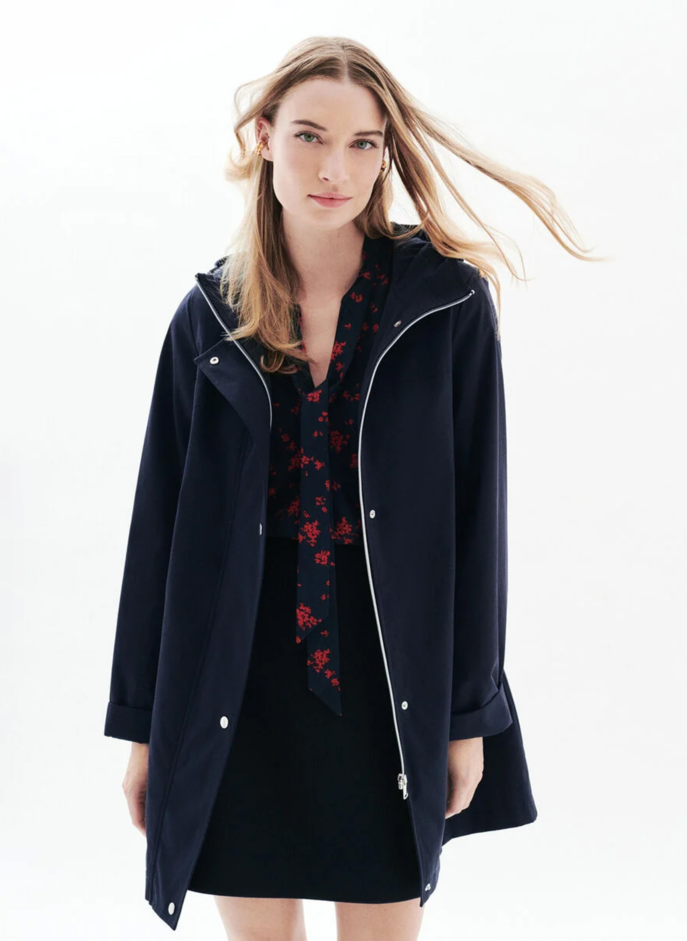 Parka à capuche CAROLL Bleu