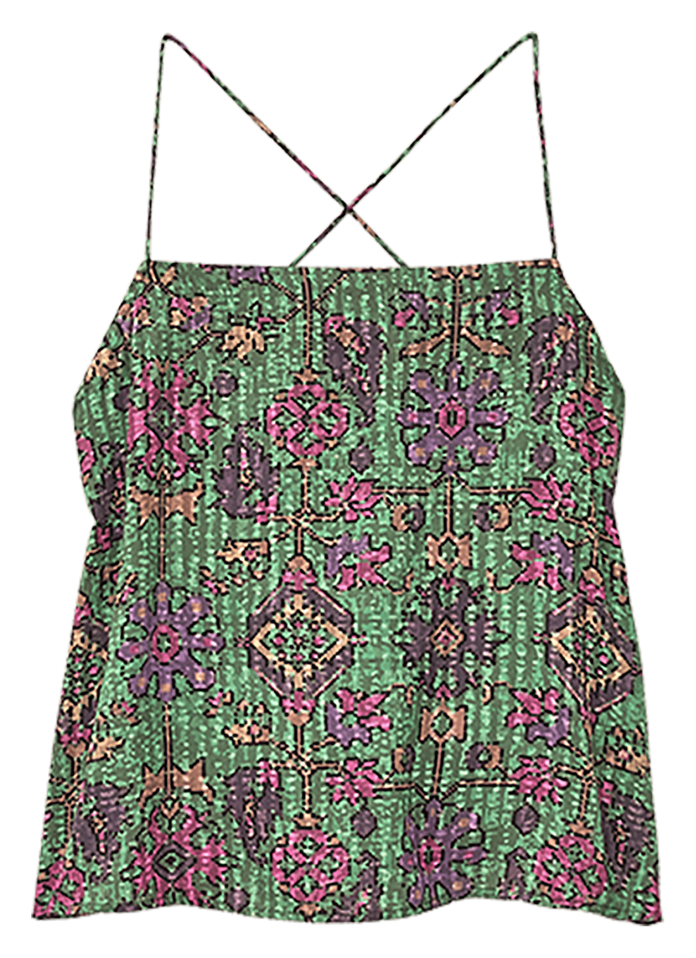 Top col droit imprimé BA&SH Vert