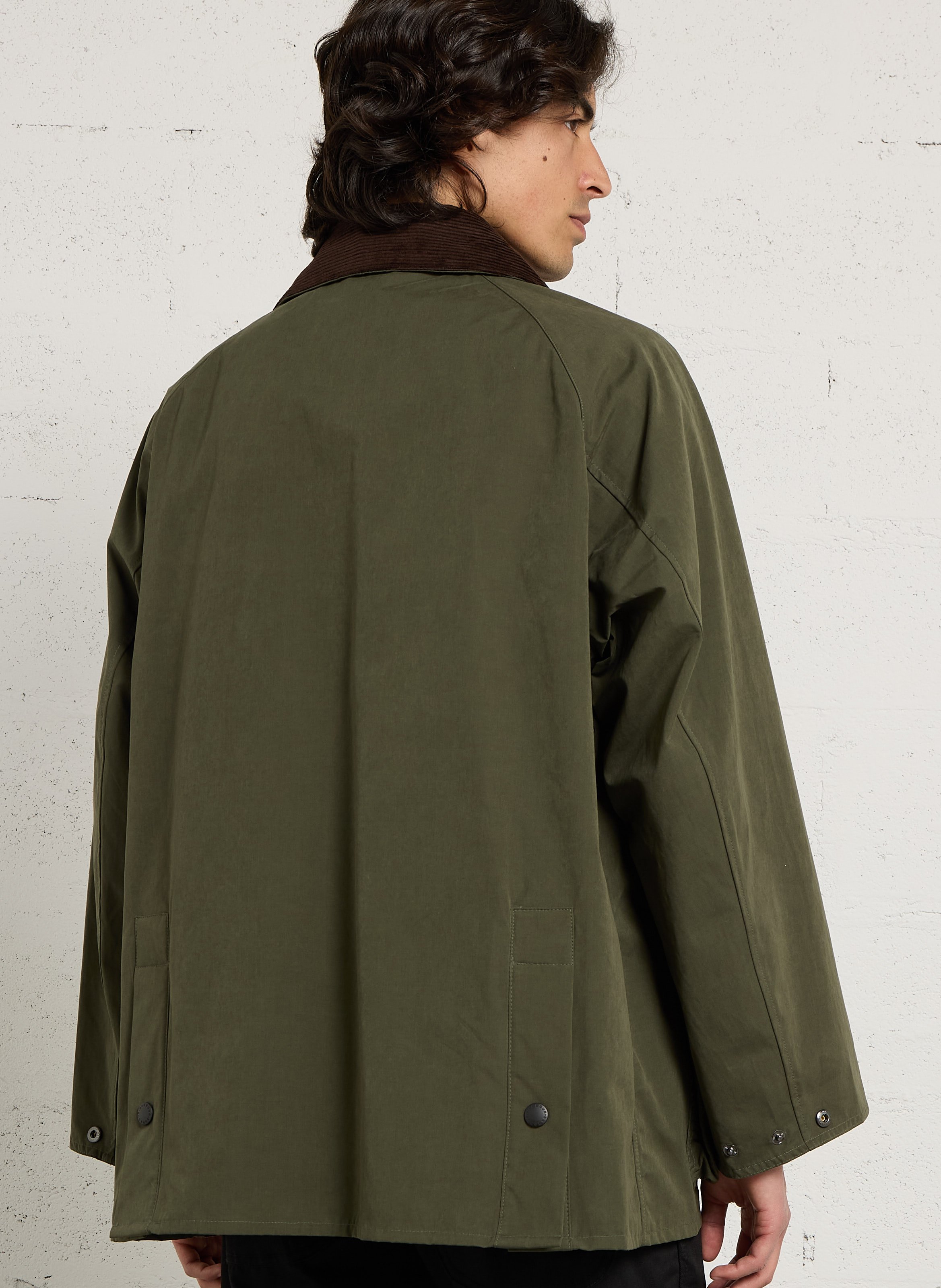 Veste col classique en coton mélangé BARBOUR Vert