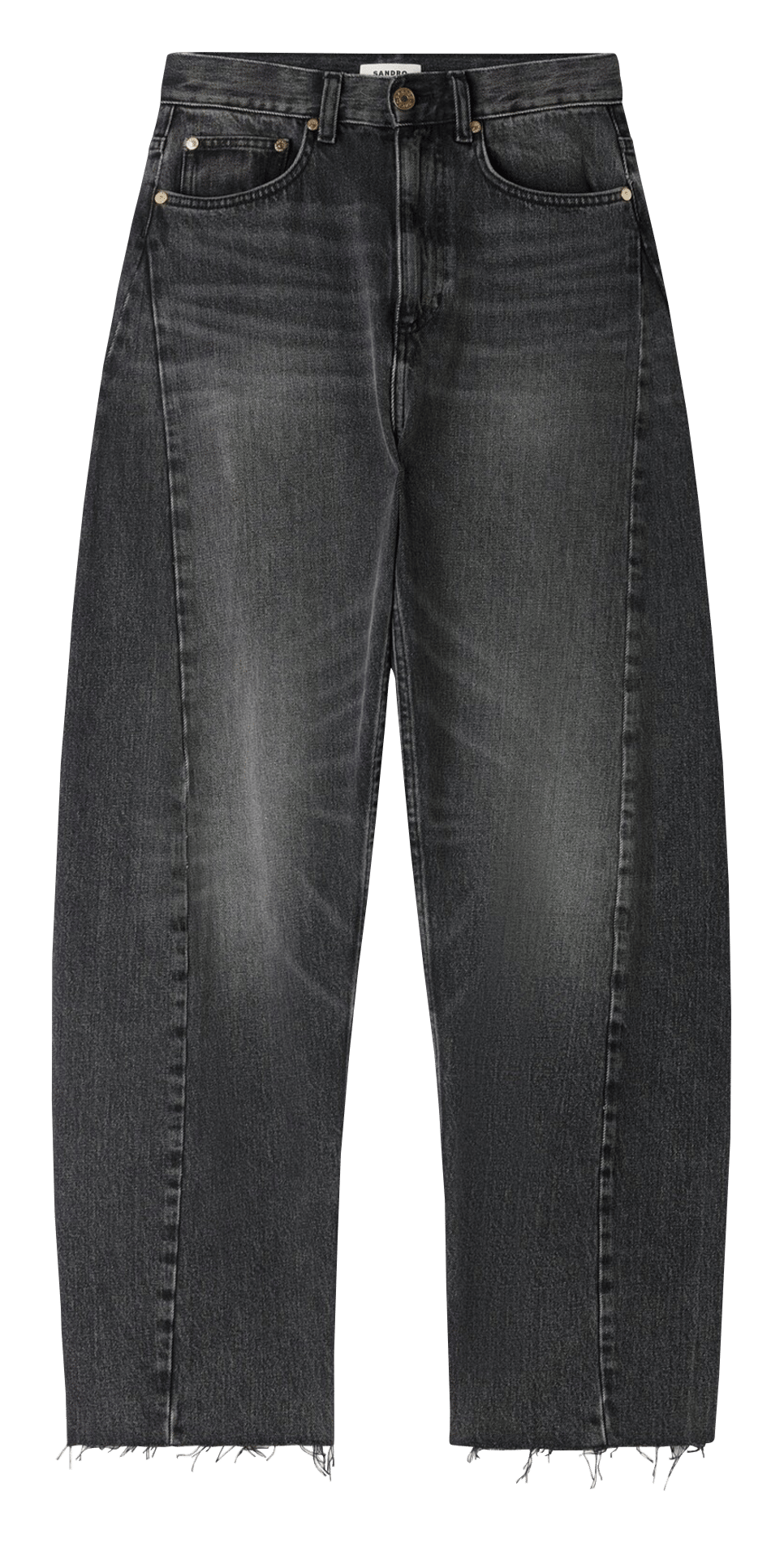 Rechte wijde effen jeans. SANDRO Grijs