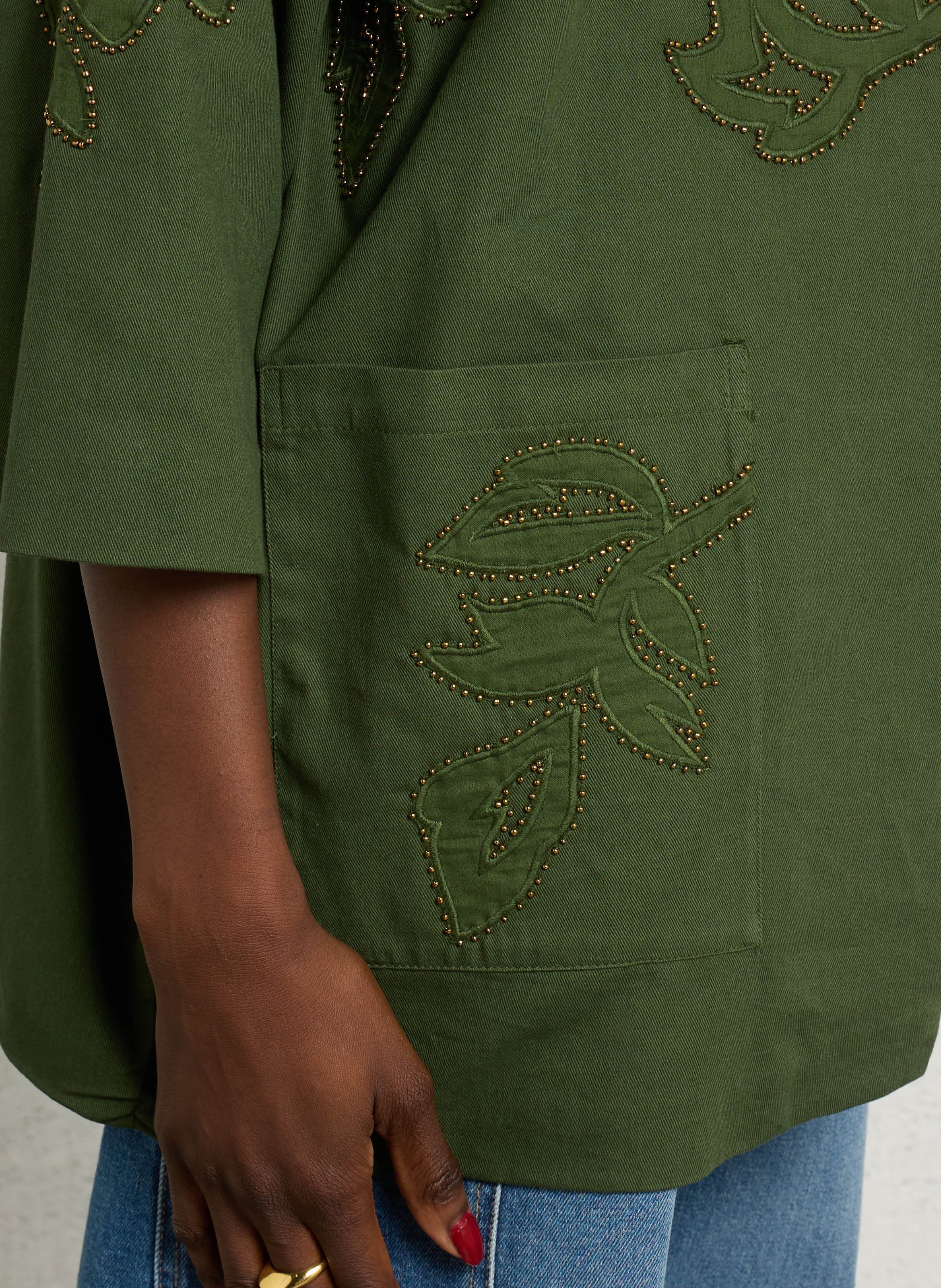 Embroidered jacket MAISON 123 Khaki