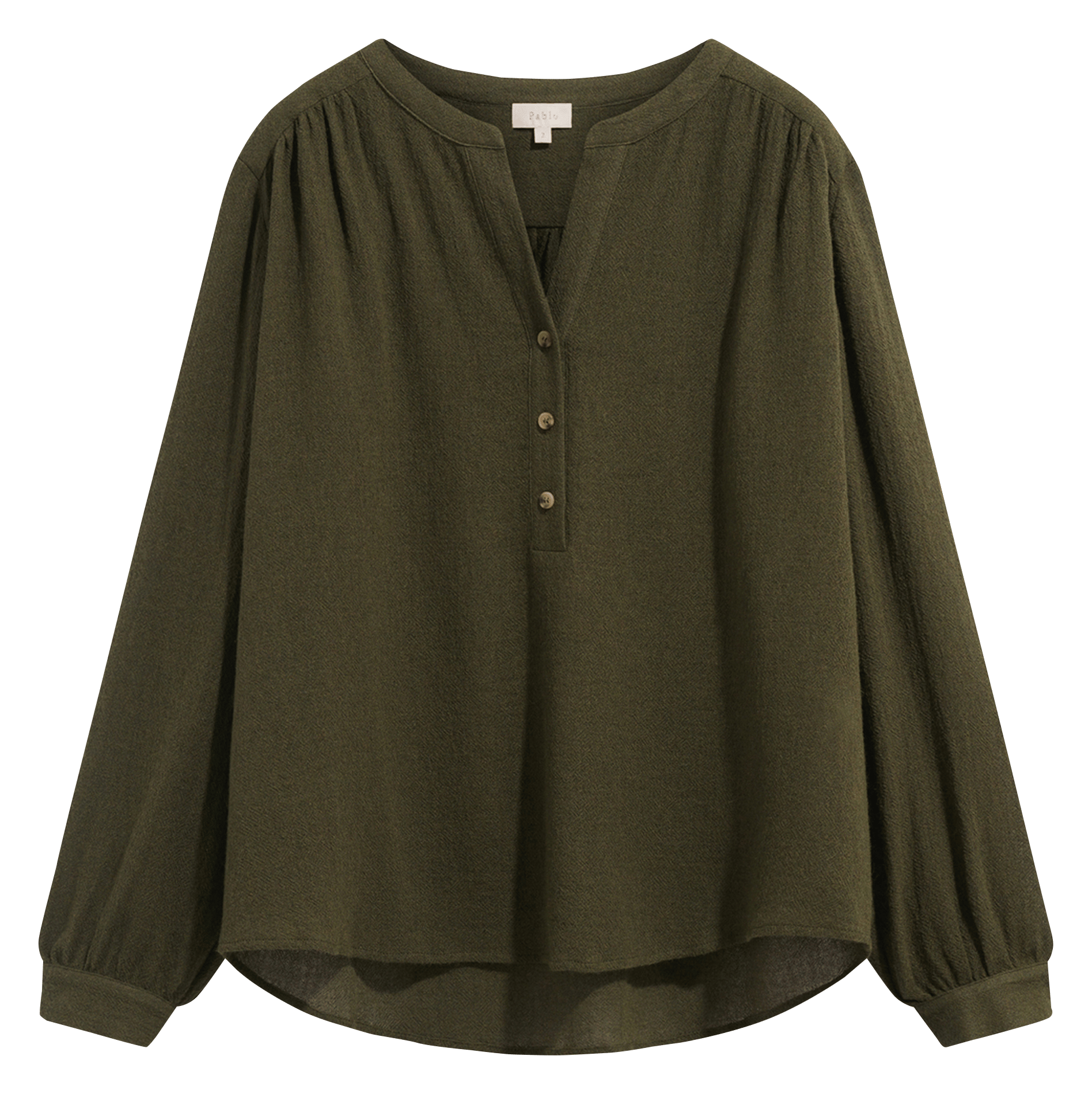 Oversize Tunika mit Stehkragen PABLO Khaki