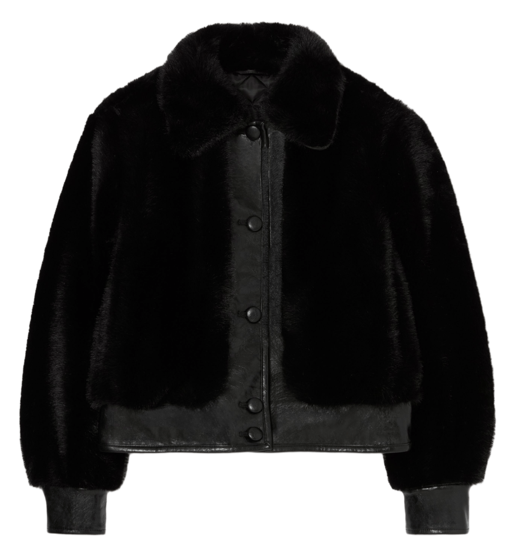 Veste courte en fausse fourrure CLAUDIE PIERLOT Noir