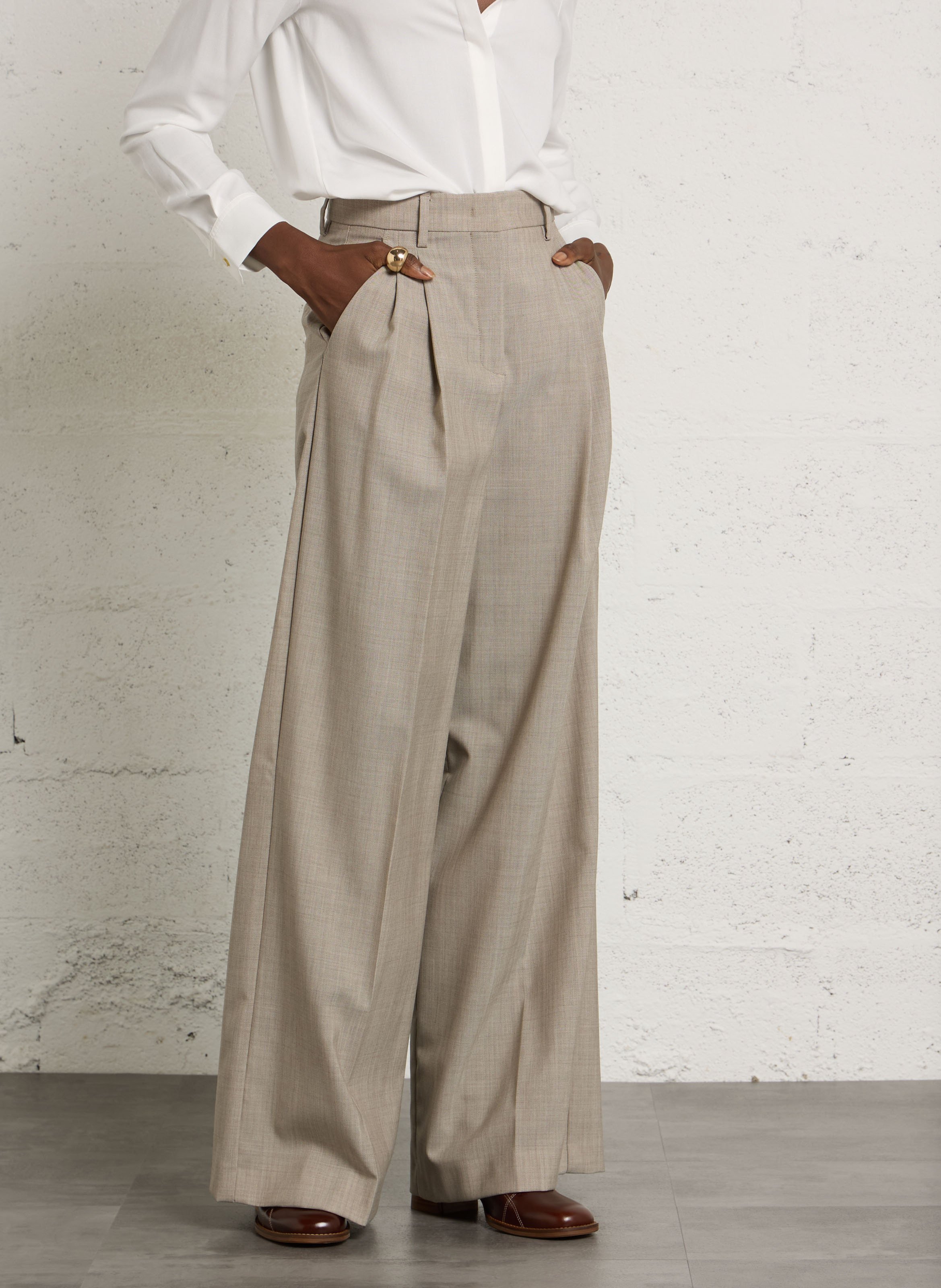 Wide leg wool trousers MAX MARA WEEK END