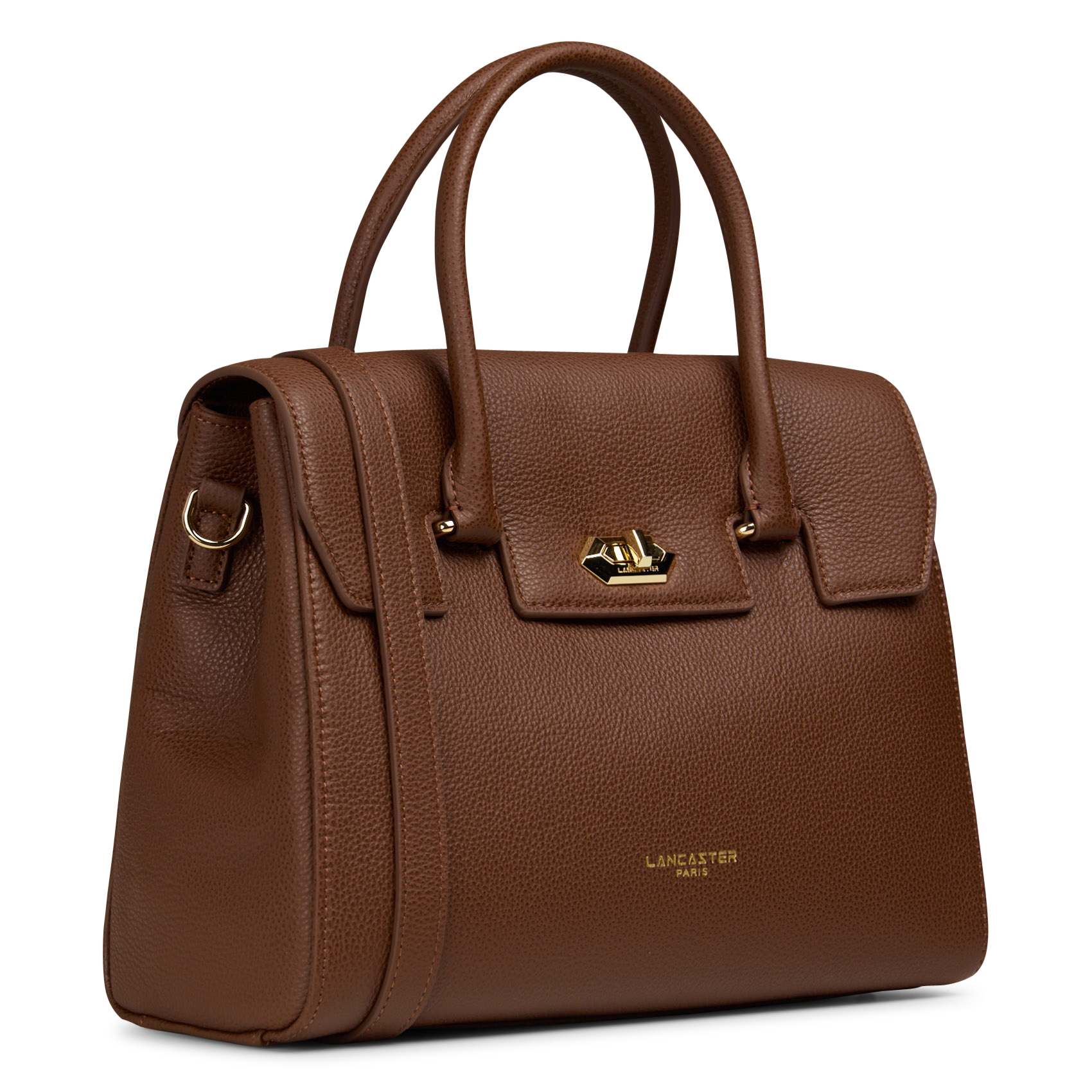 Lederhandtasche mit Umschlag | Braun LANCASTER PARIS Damen
