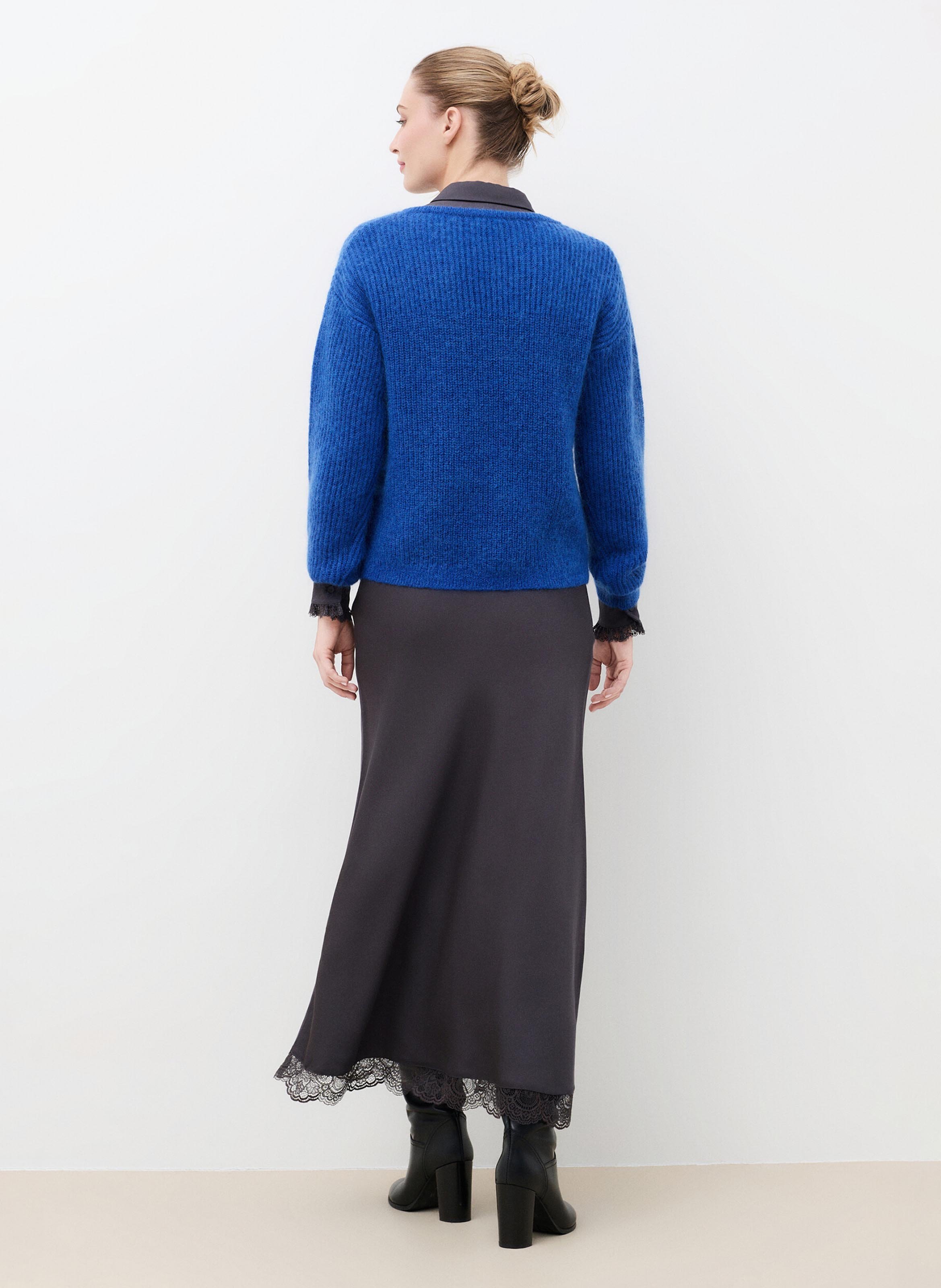 Straight round neck sweater CAROLL Blue