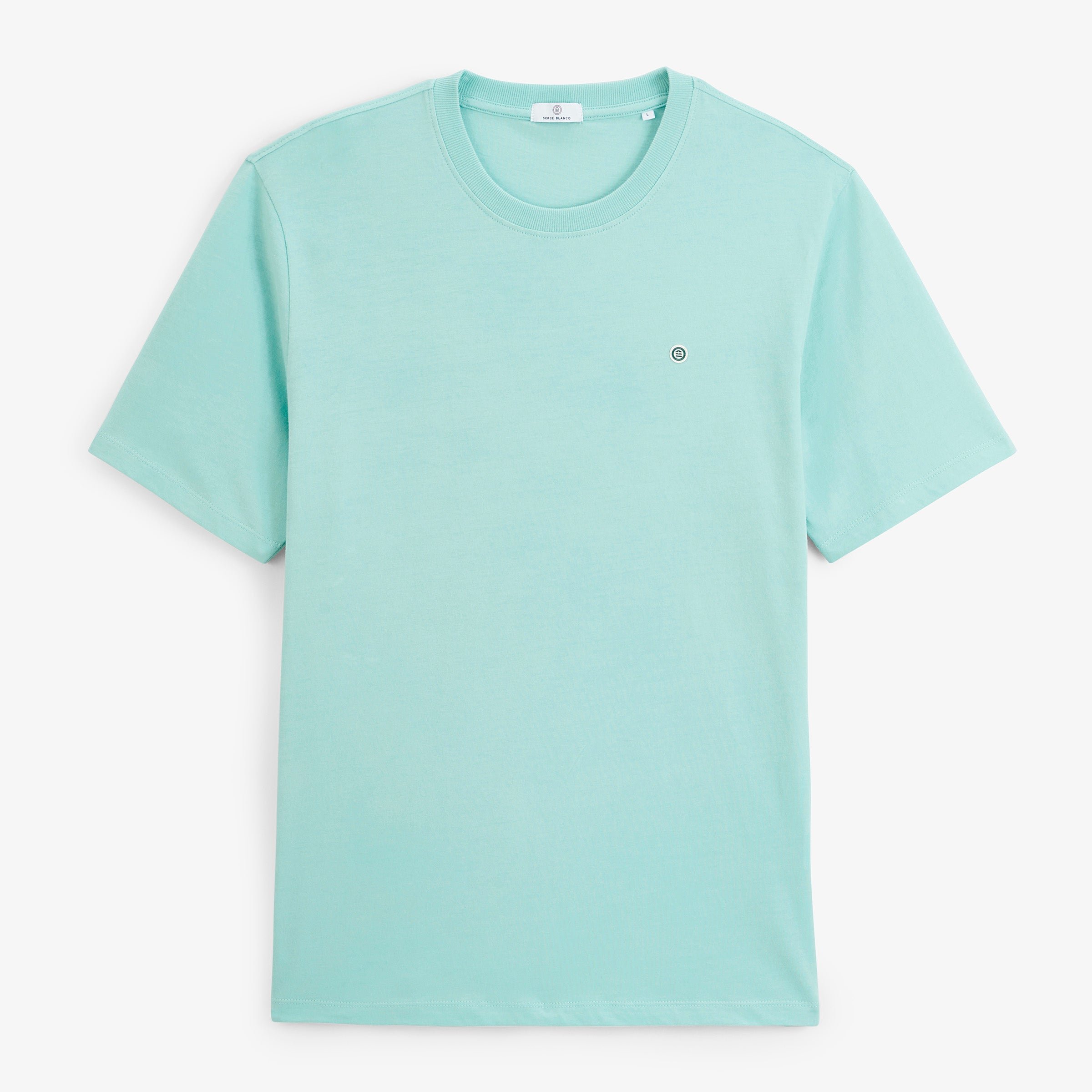 Short-sleeved t-shirt Théo printed back blanco twist sky blue SERGE BLANCO Blue