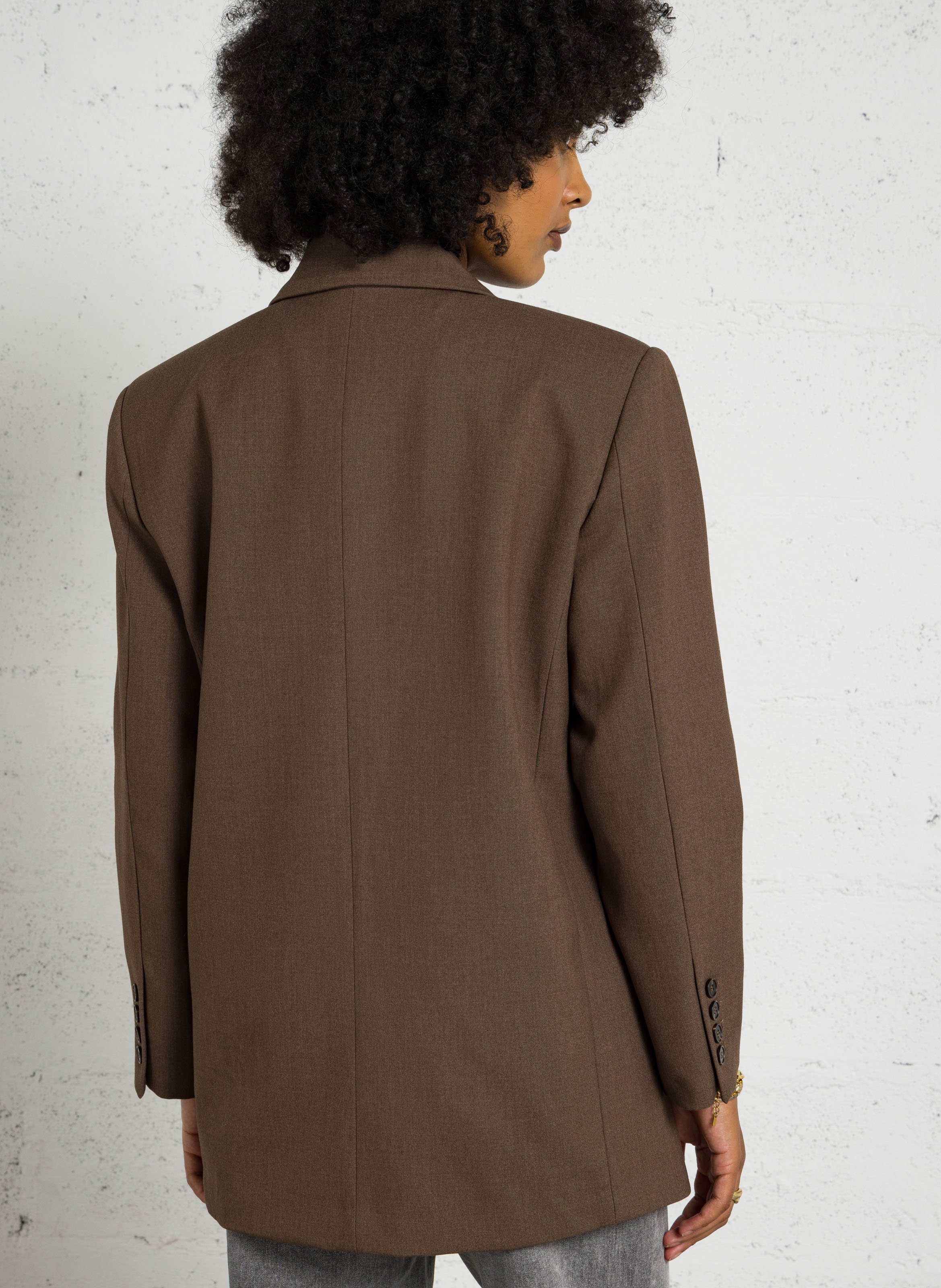 Weit geschnittener Blazer SUNCOO Braun