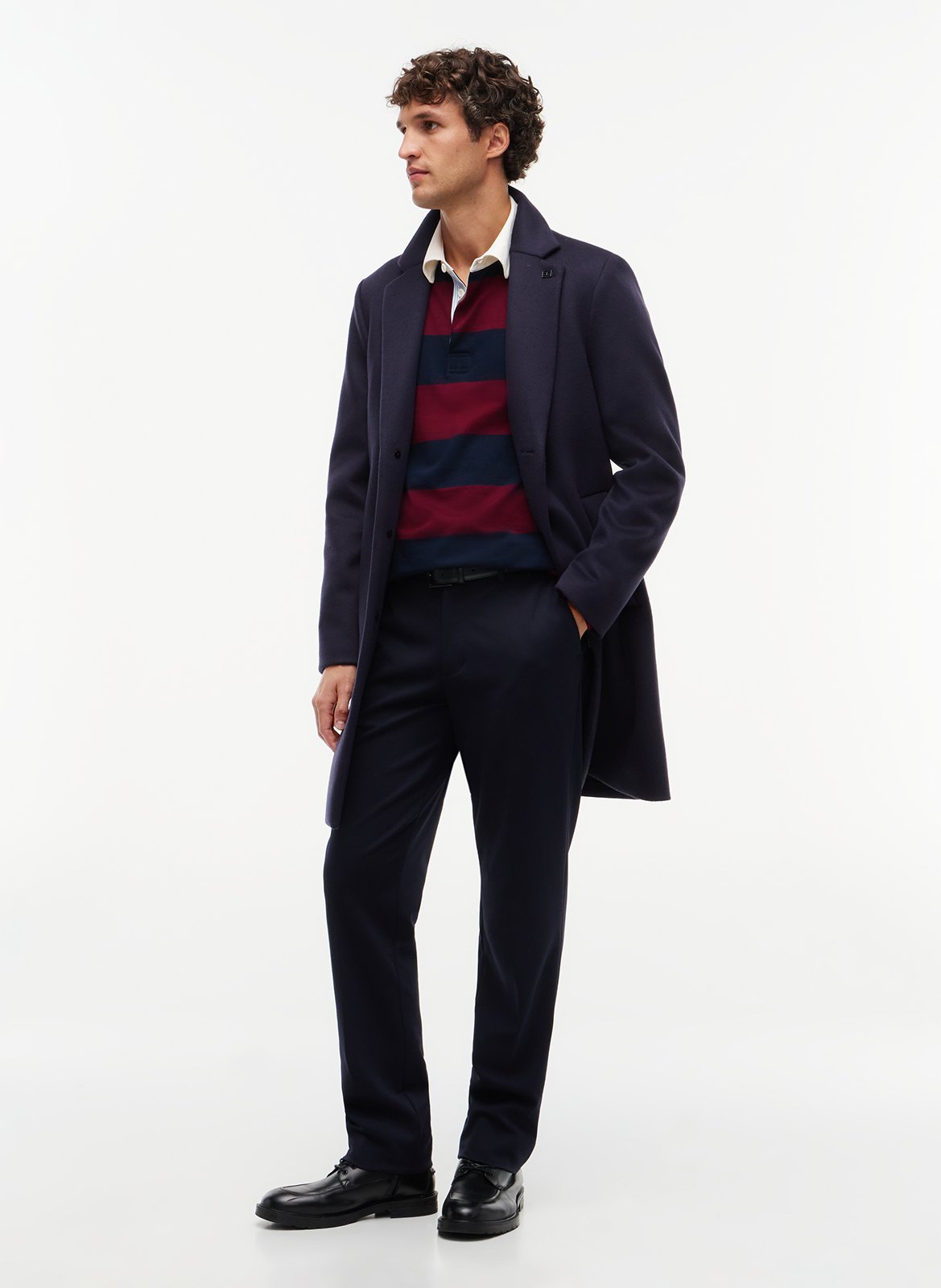 Polo droit en coton TOMMY HILFIGER Violet