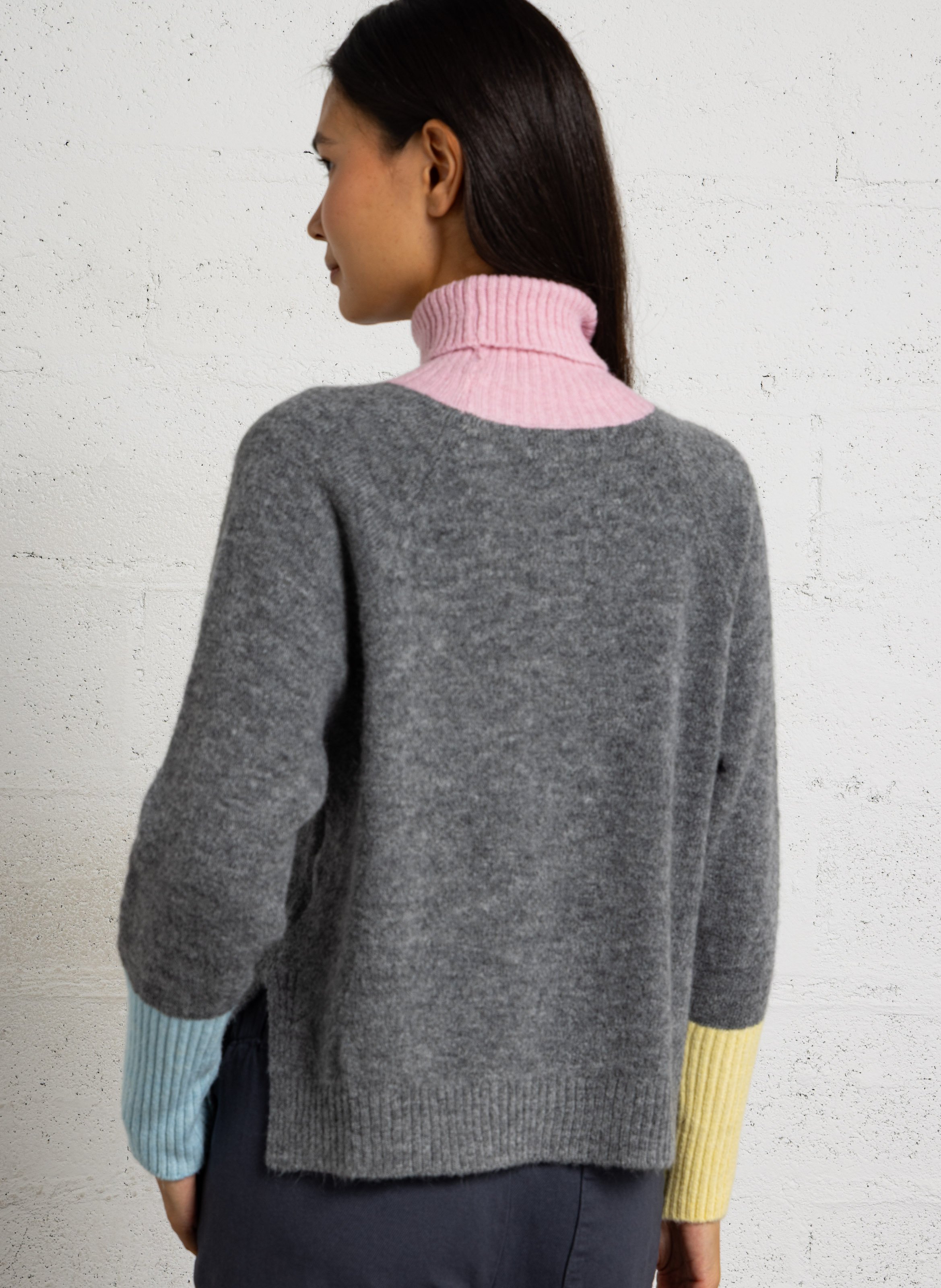 Poncho mit Rollkragen DR BLOOM Silber