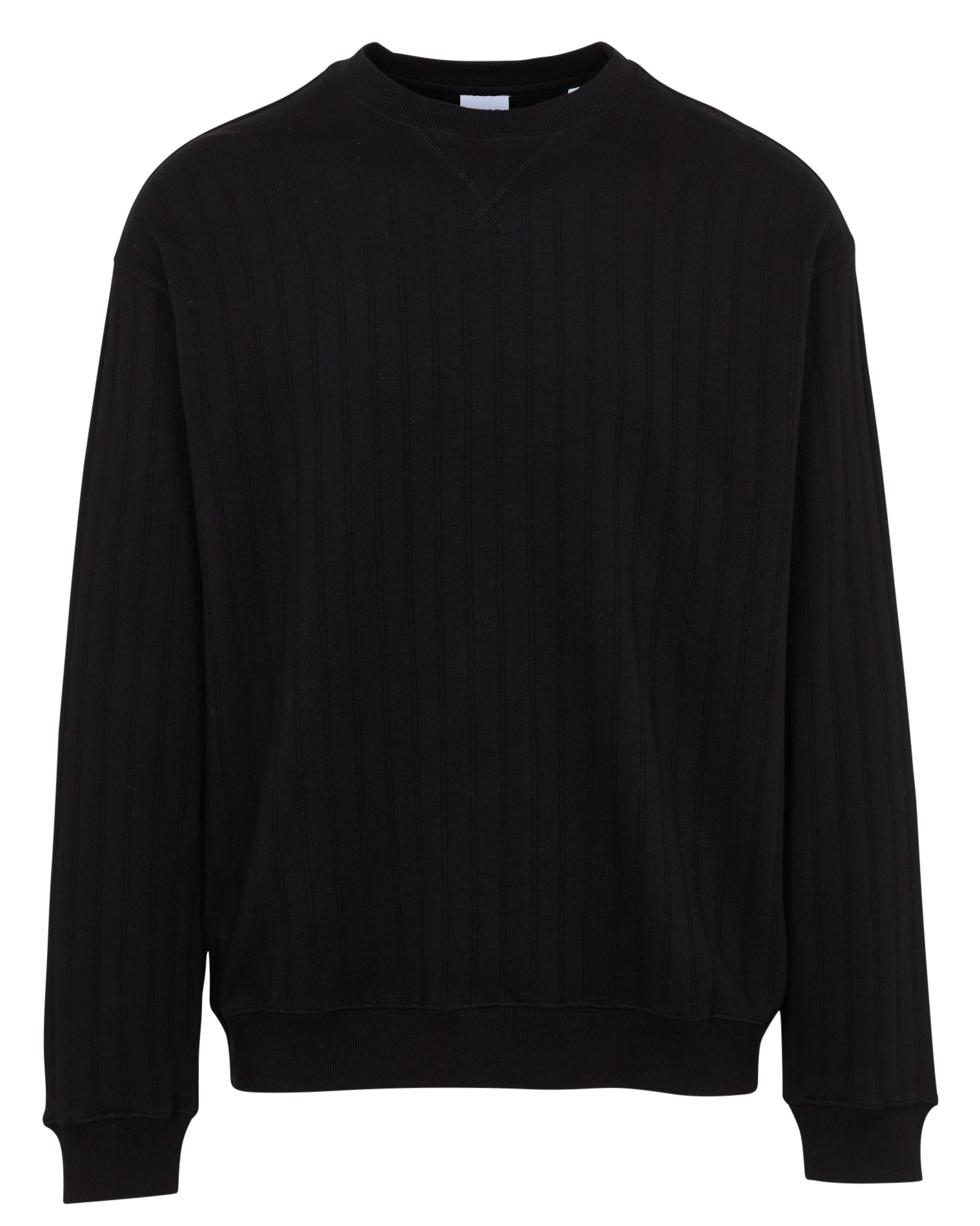 Sweat droite col rond en coton IKKS Noir