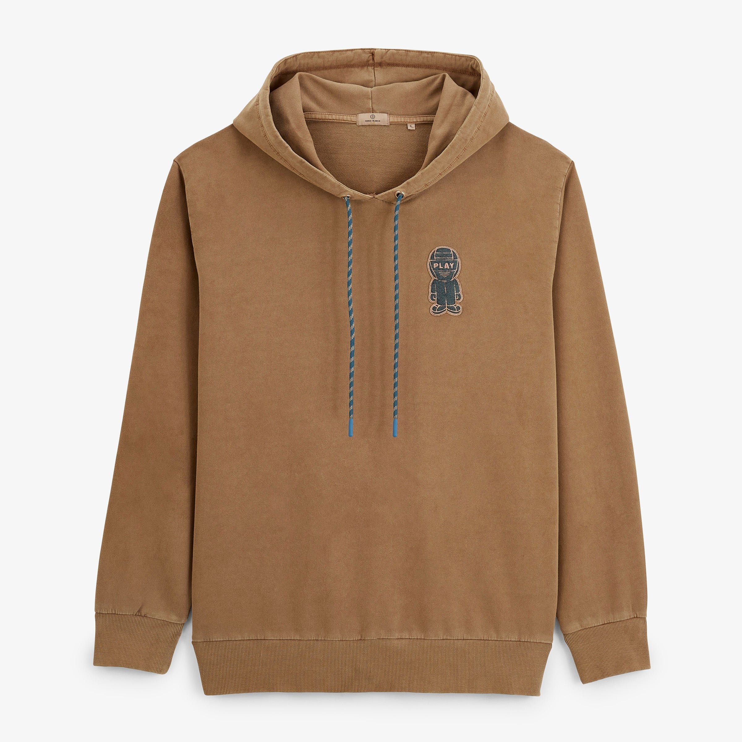 Washed hoodie SERGE BLANCO Brown