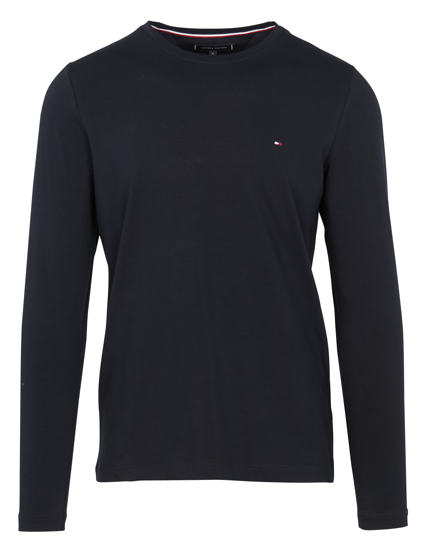 Regular-fit embroidered organic cotton T-shirt with round neck TOMMY HILFIGER Blue