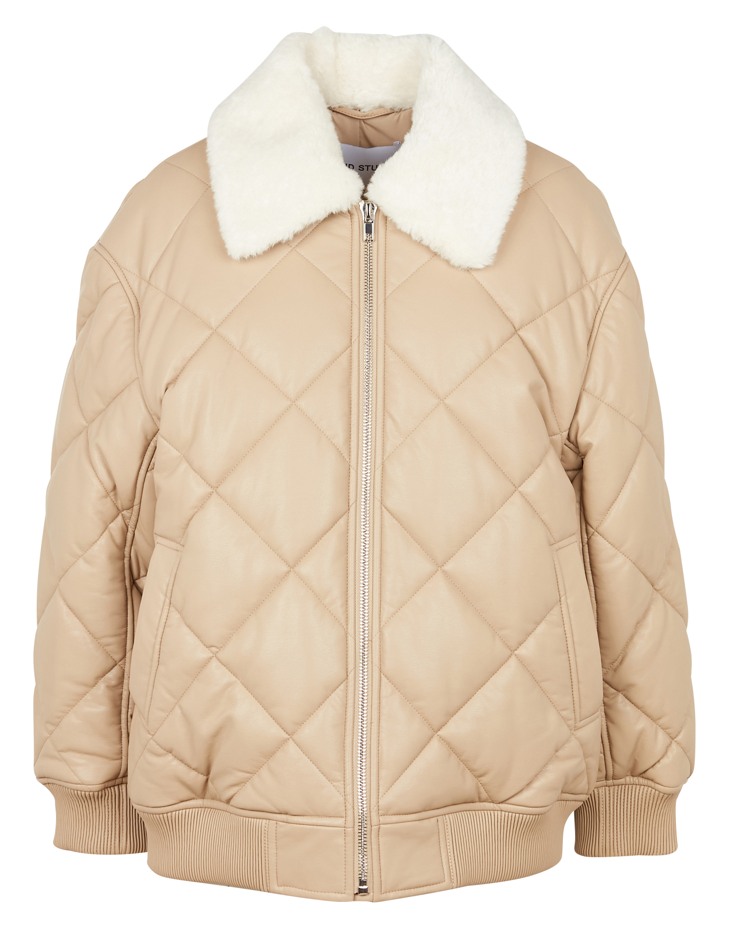 Quilted Jacket Beige Stand Studio Women Place des Tendances