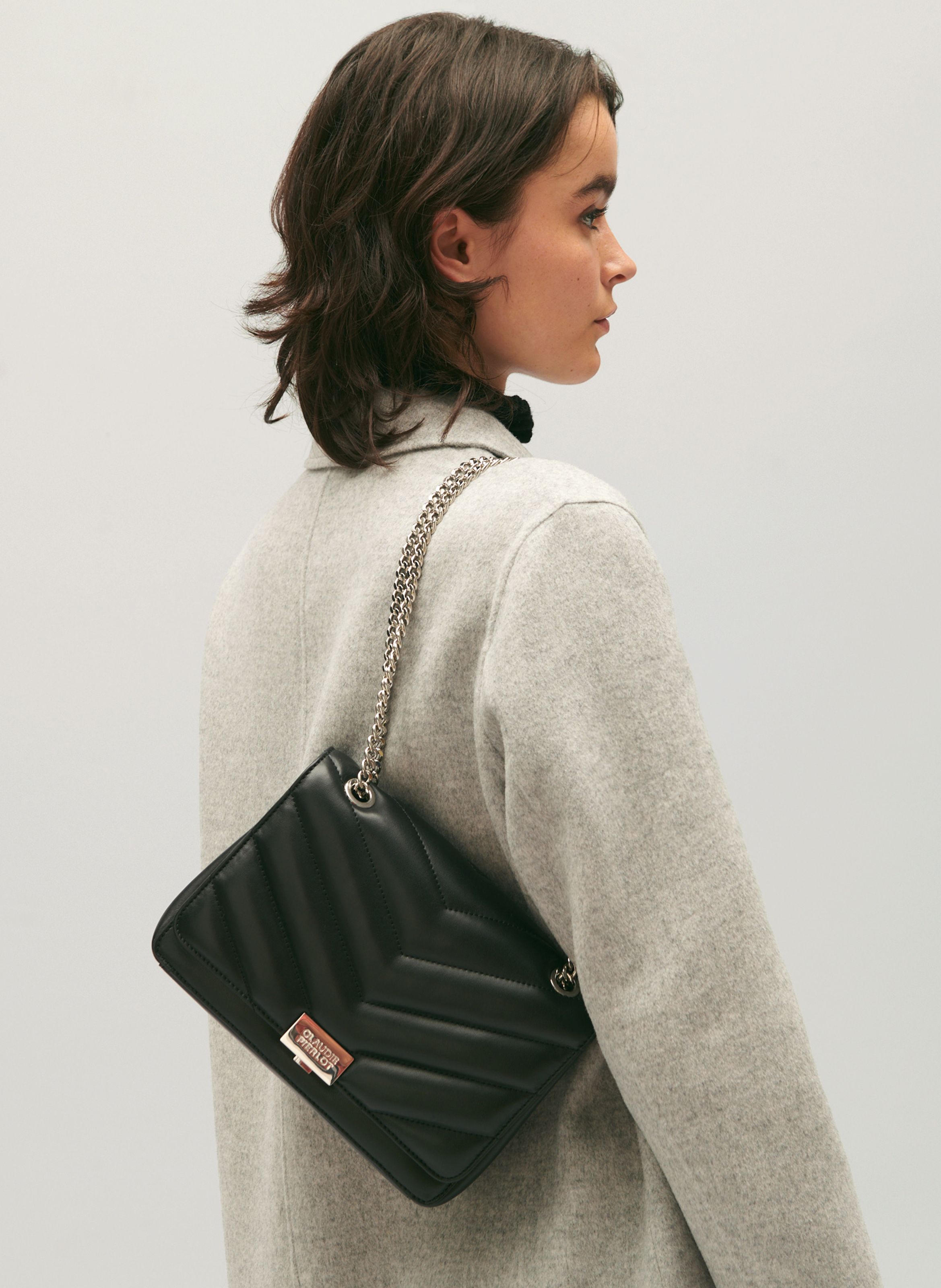 Sac claudie pierlot noir new arrivals