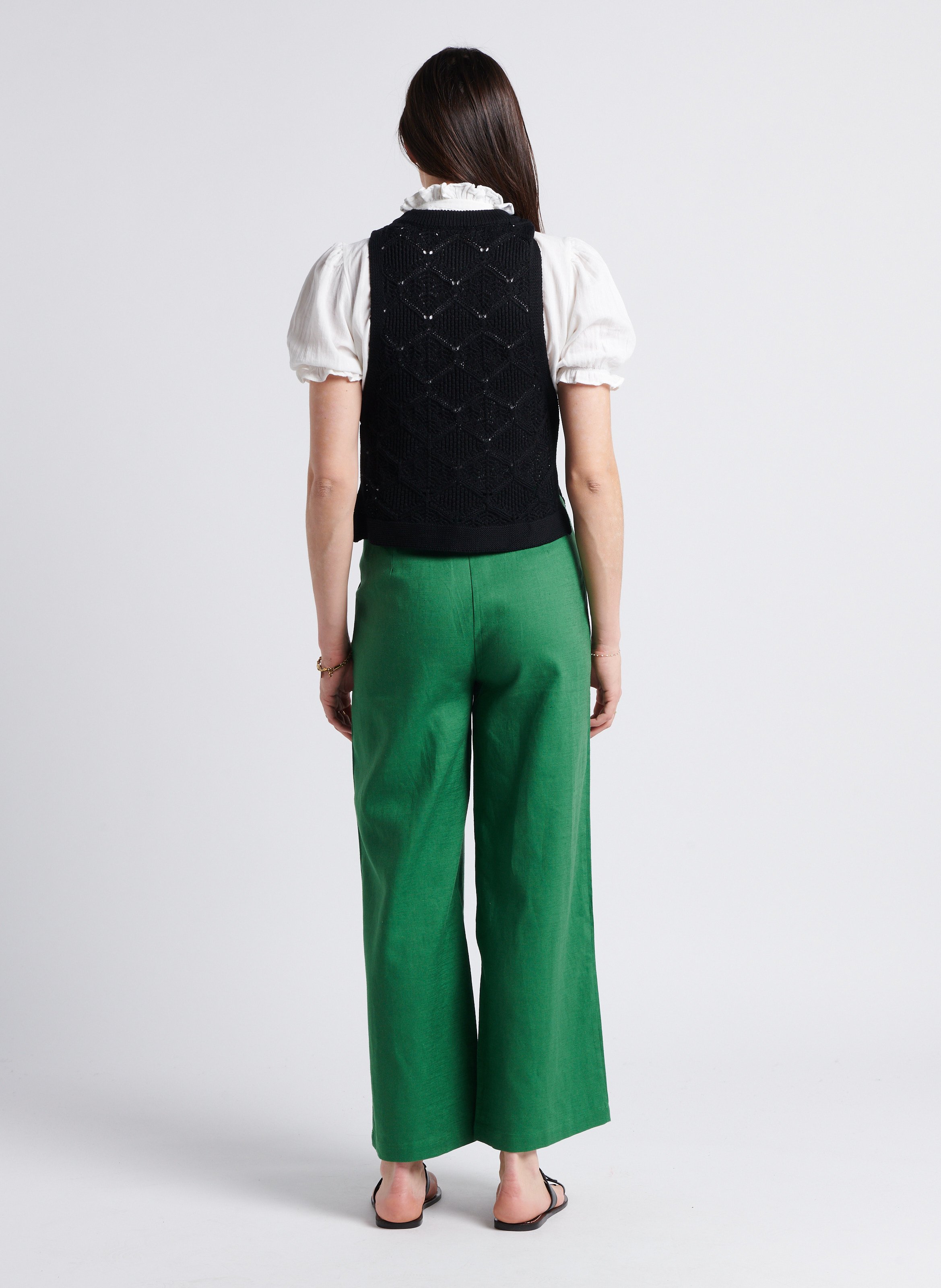 Pull sans manche en coton mélangé LA PETITE ETOILE Noir