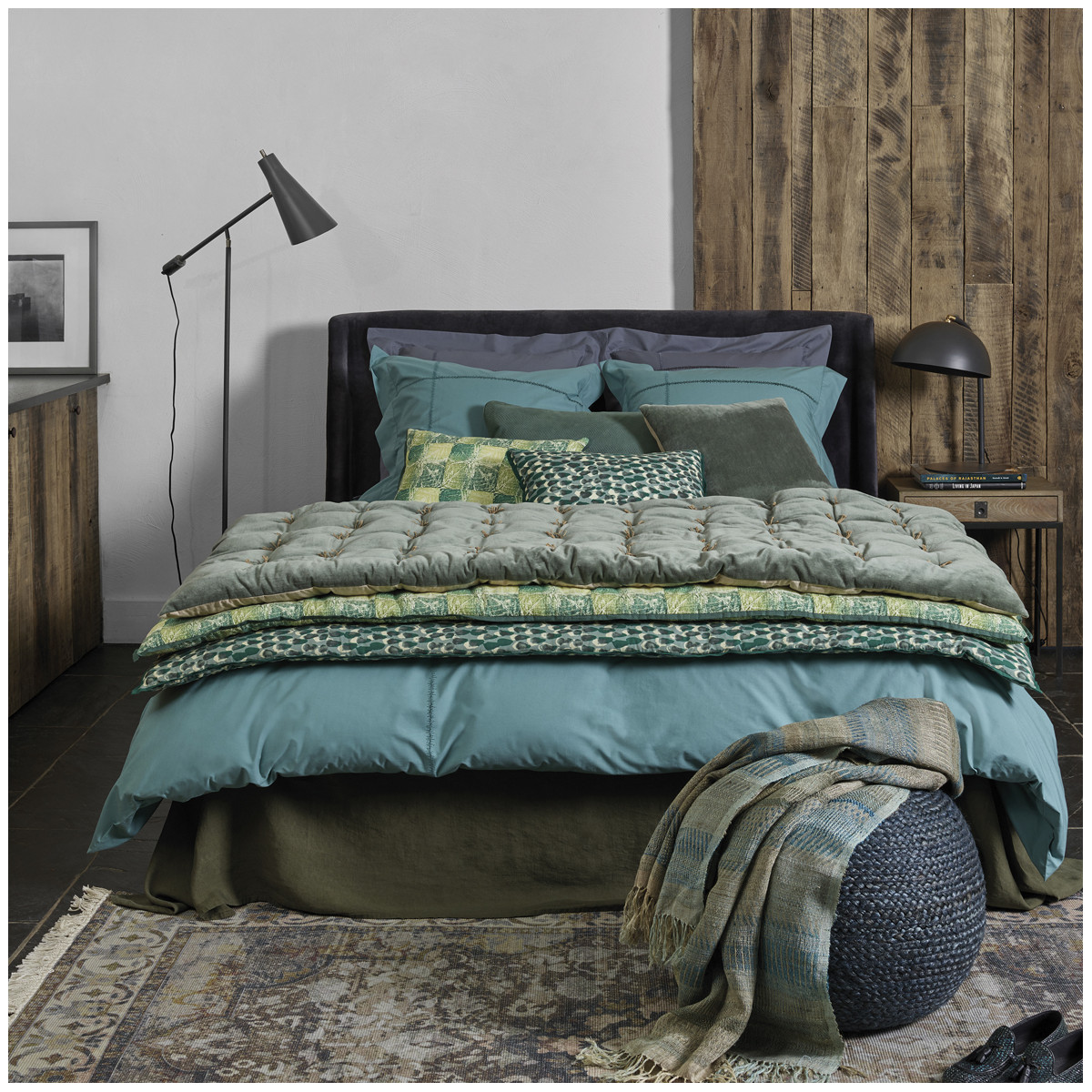 Futon bettina - 180 x 80 cm - vert BLANC D'IVOIRE Vert