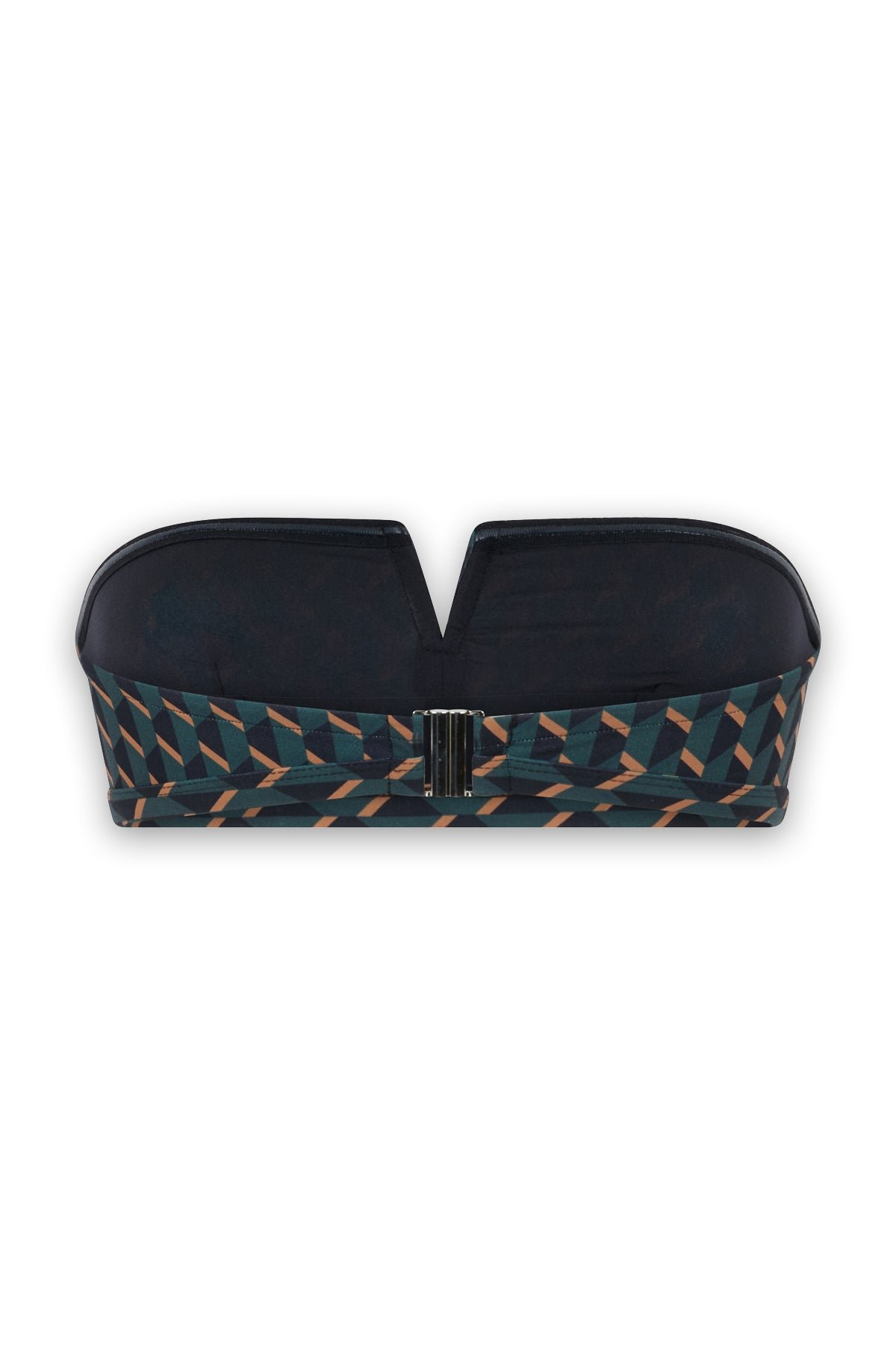 Printed bandeau bikini top APNEE Green