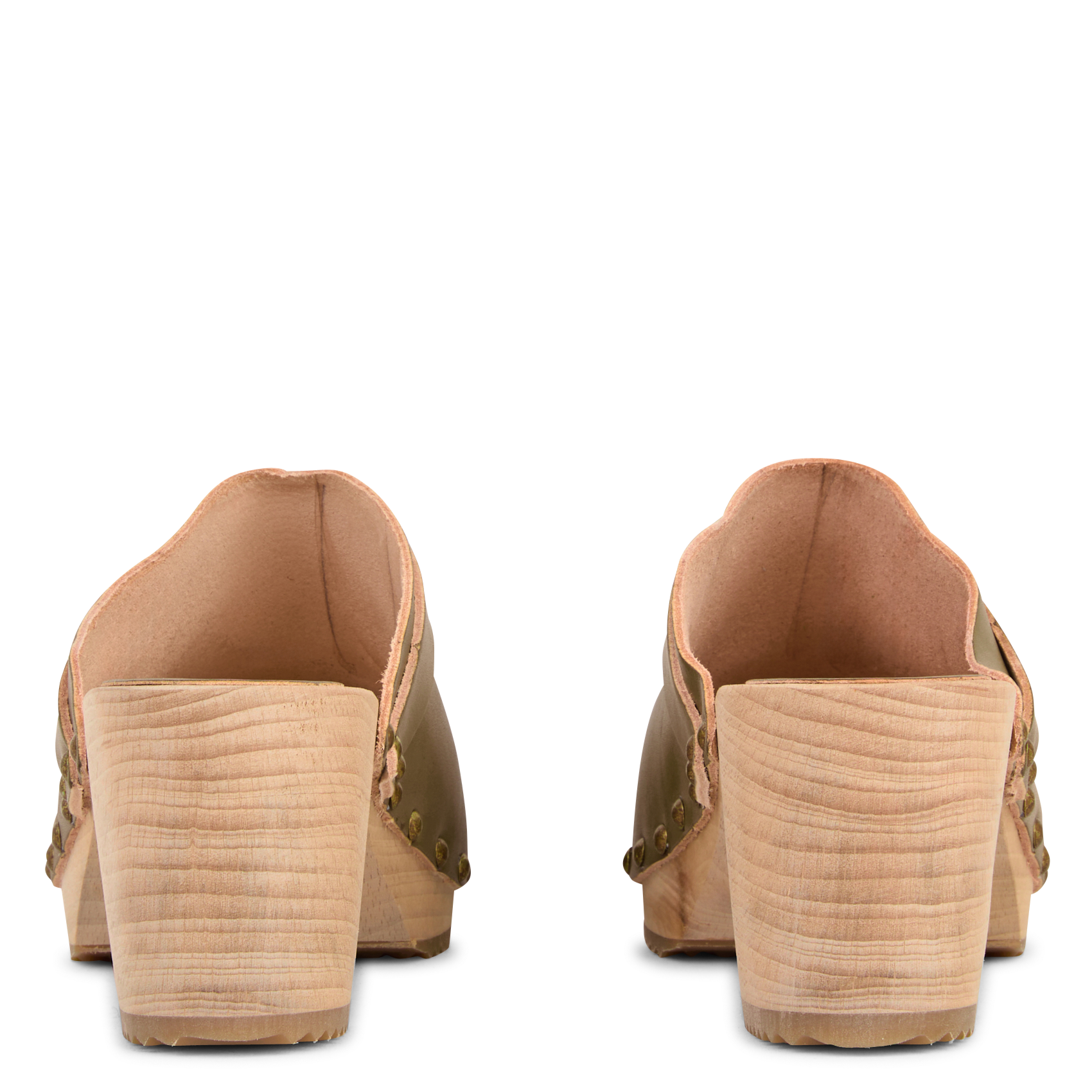 High leather sandals BOSABO Khaki