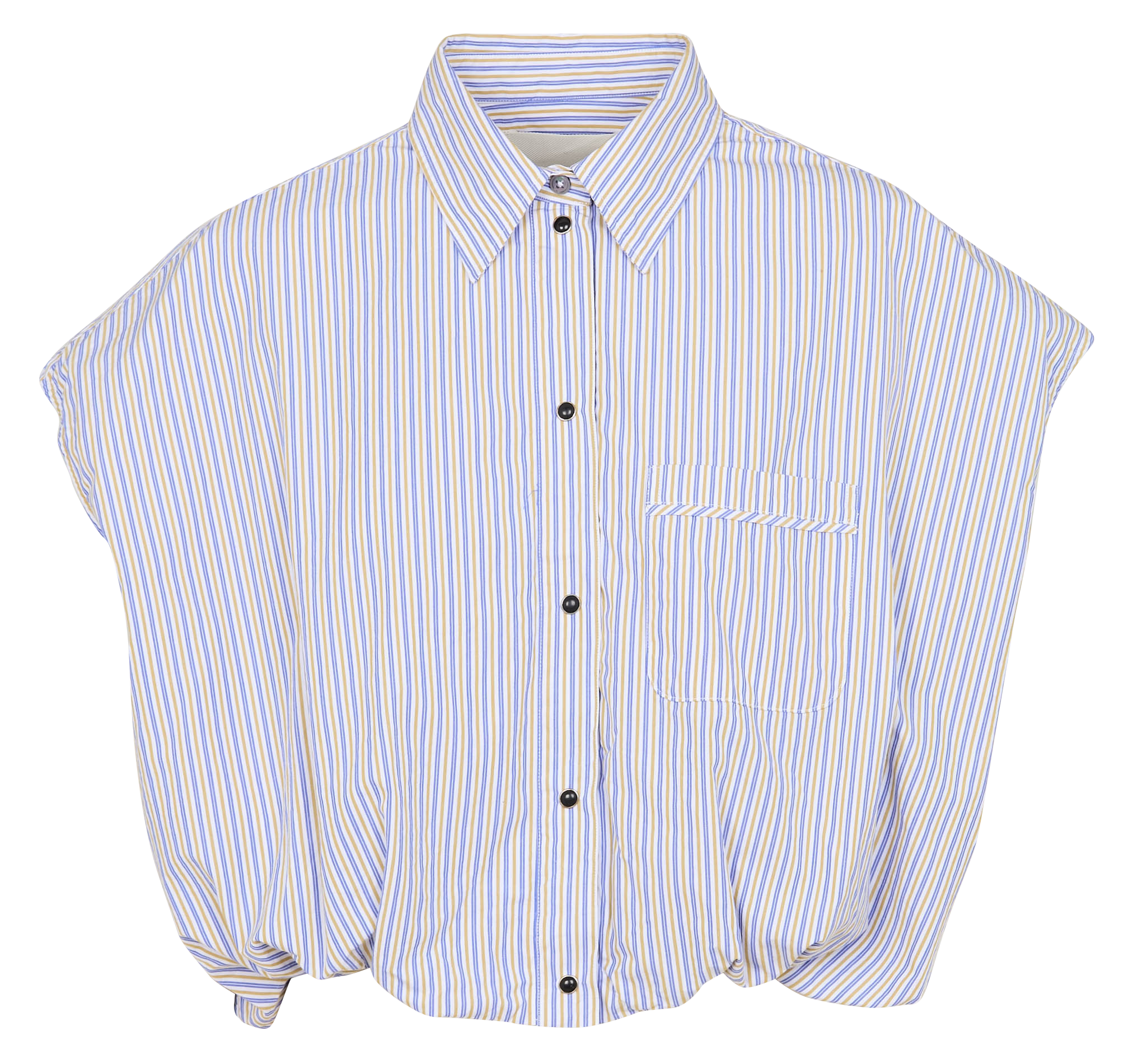 Short striped sleeveless shirt BELLEROSE White