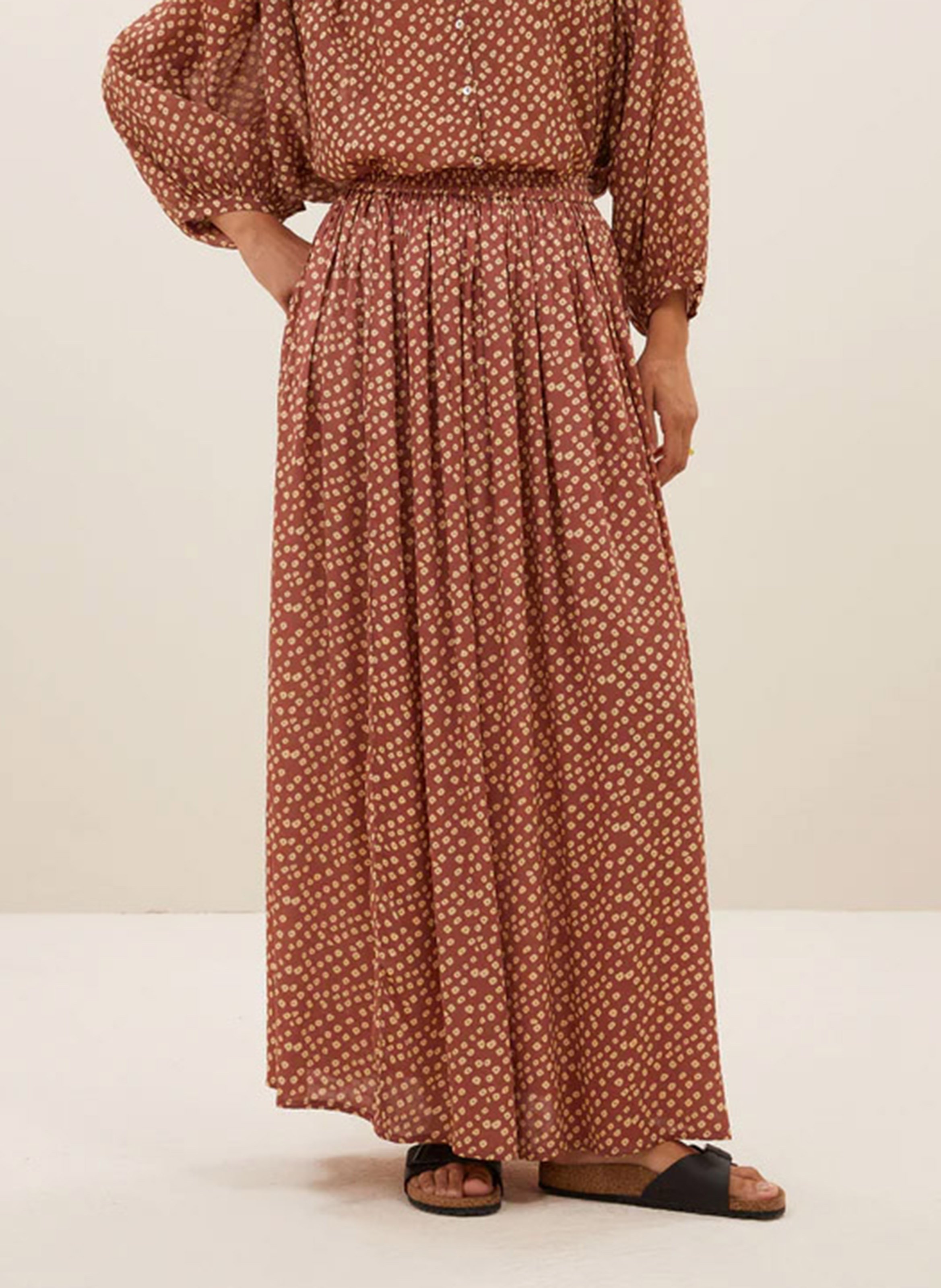 Long printed skirt BY BAR Brown
