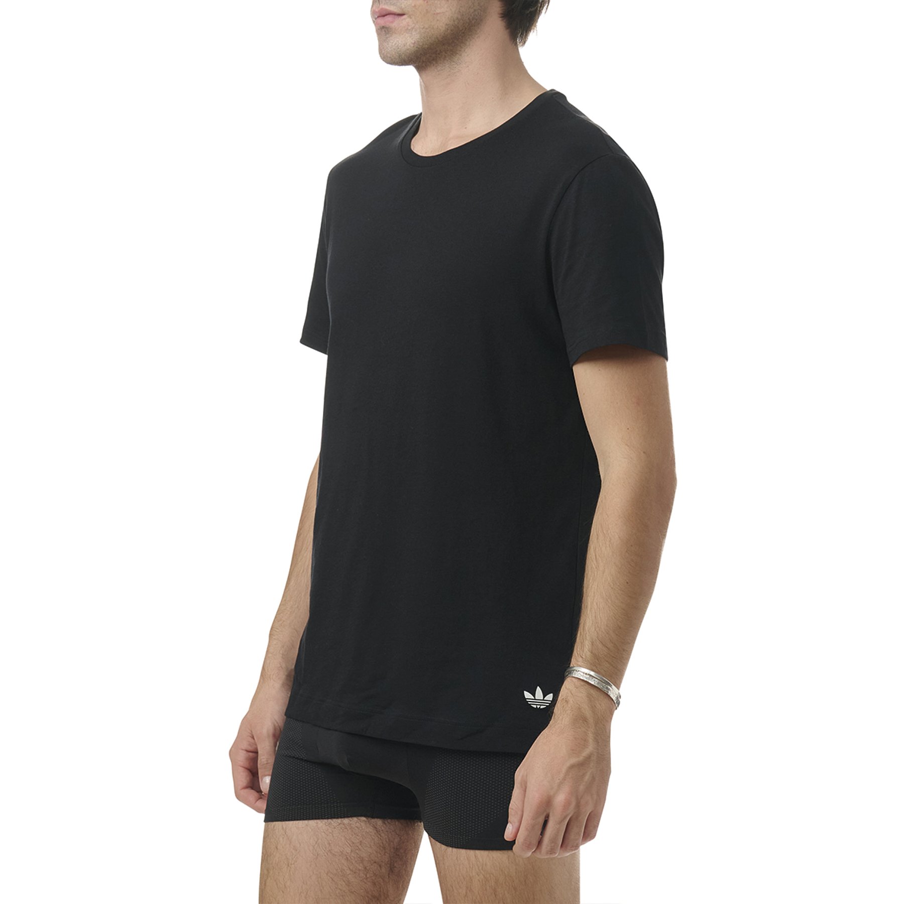 Set of 2 round neck men's comfort core cotton adidas original t-shirts ADIDAS UNDERWEAR Black