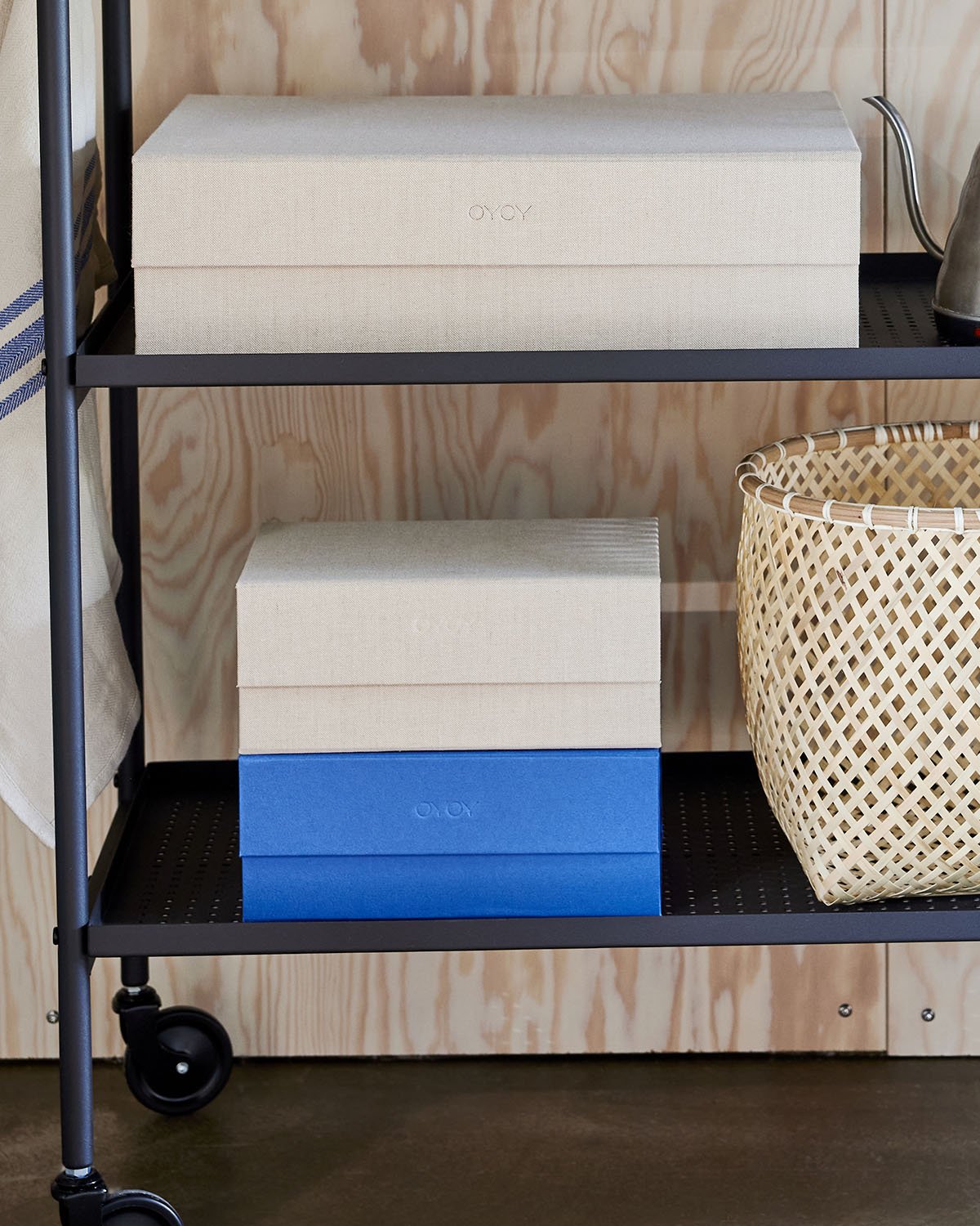 Cardboard storage box OYOY LIVING DESIGN Blue