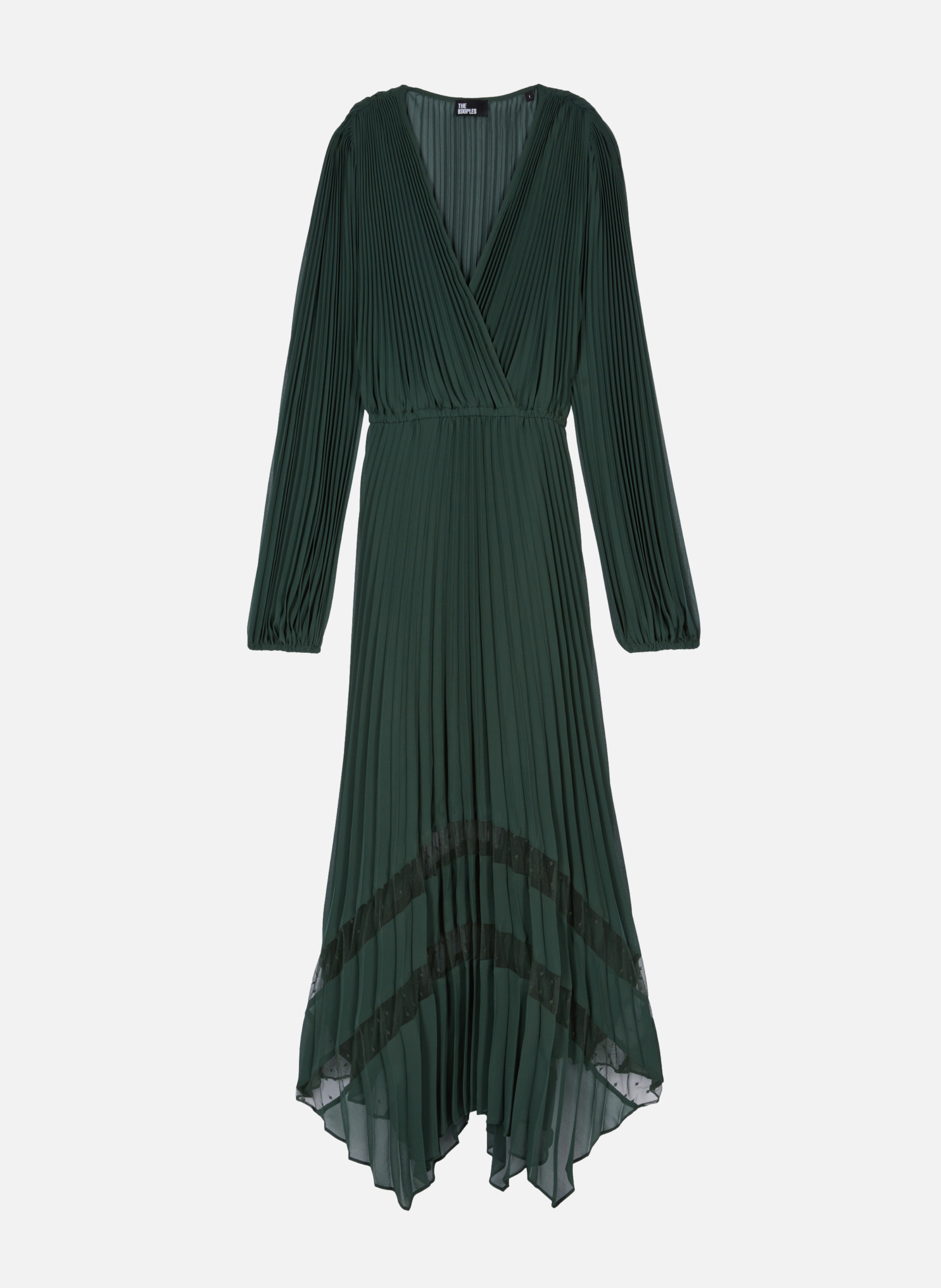 Long pleated dress THE KOOPLES Green