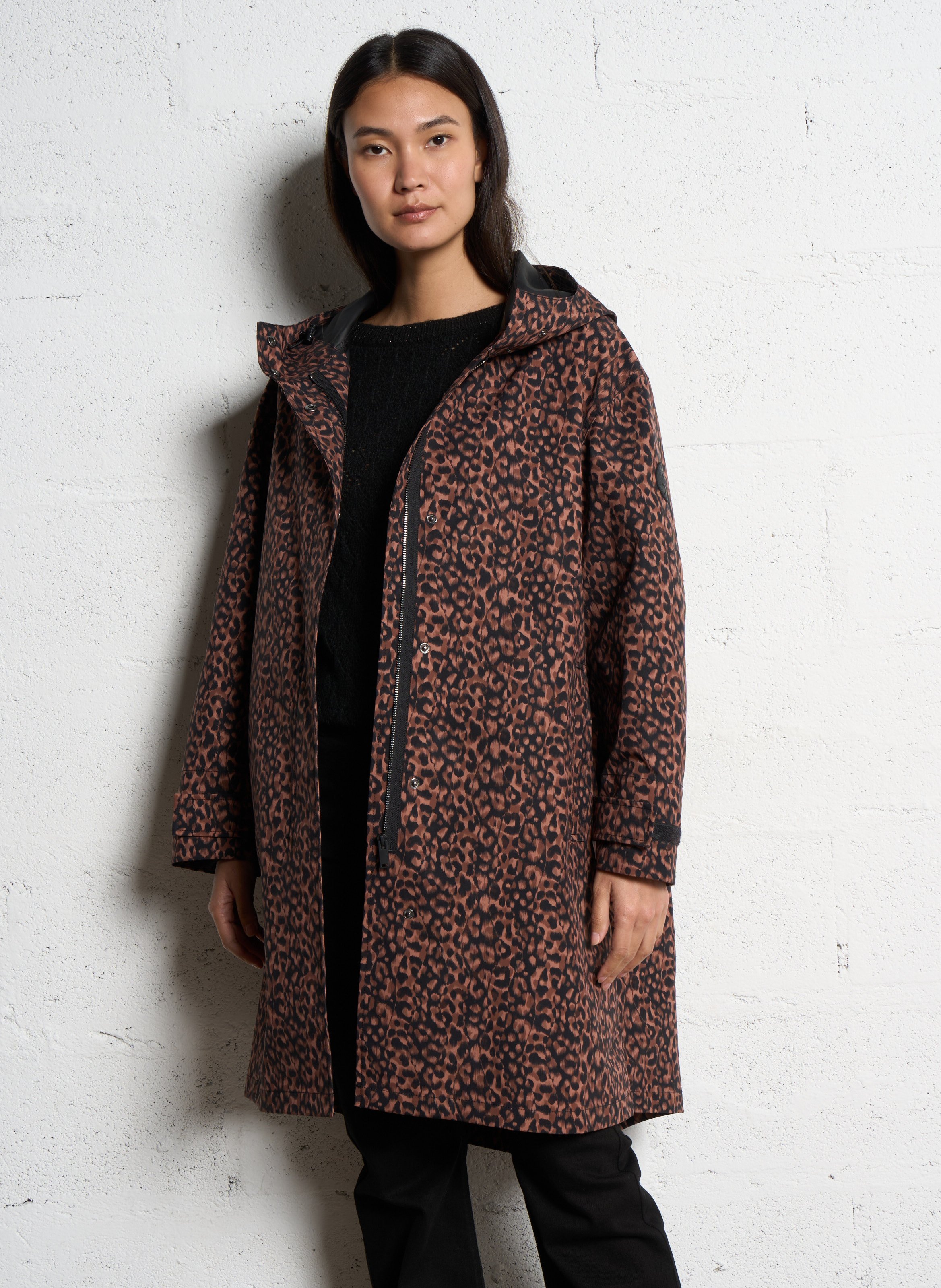 Imperméable oversize imprimé ONE STEP Noir