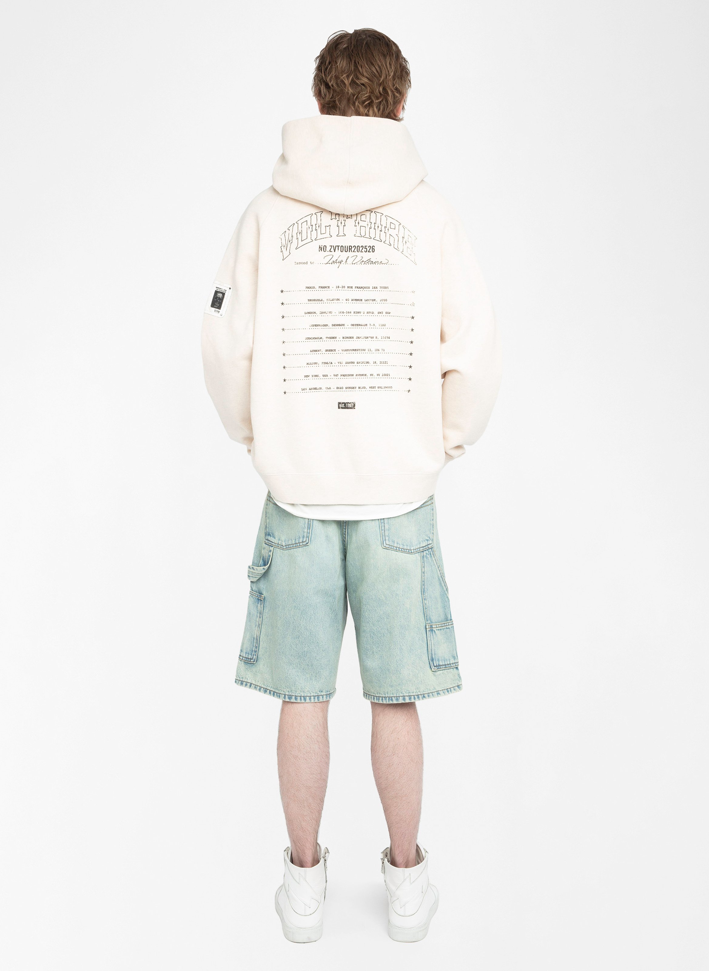 Sweat col rond en coton mélangé ZADIG&amp;VOLTAIRE Marron