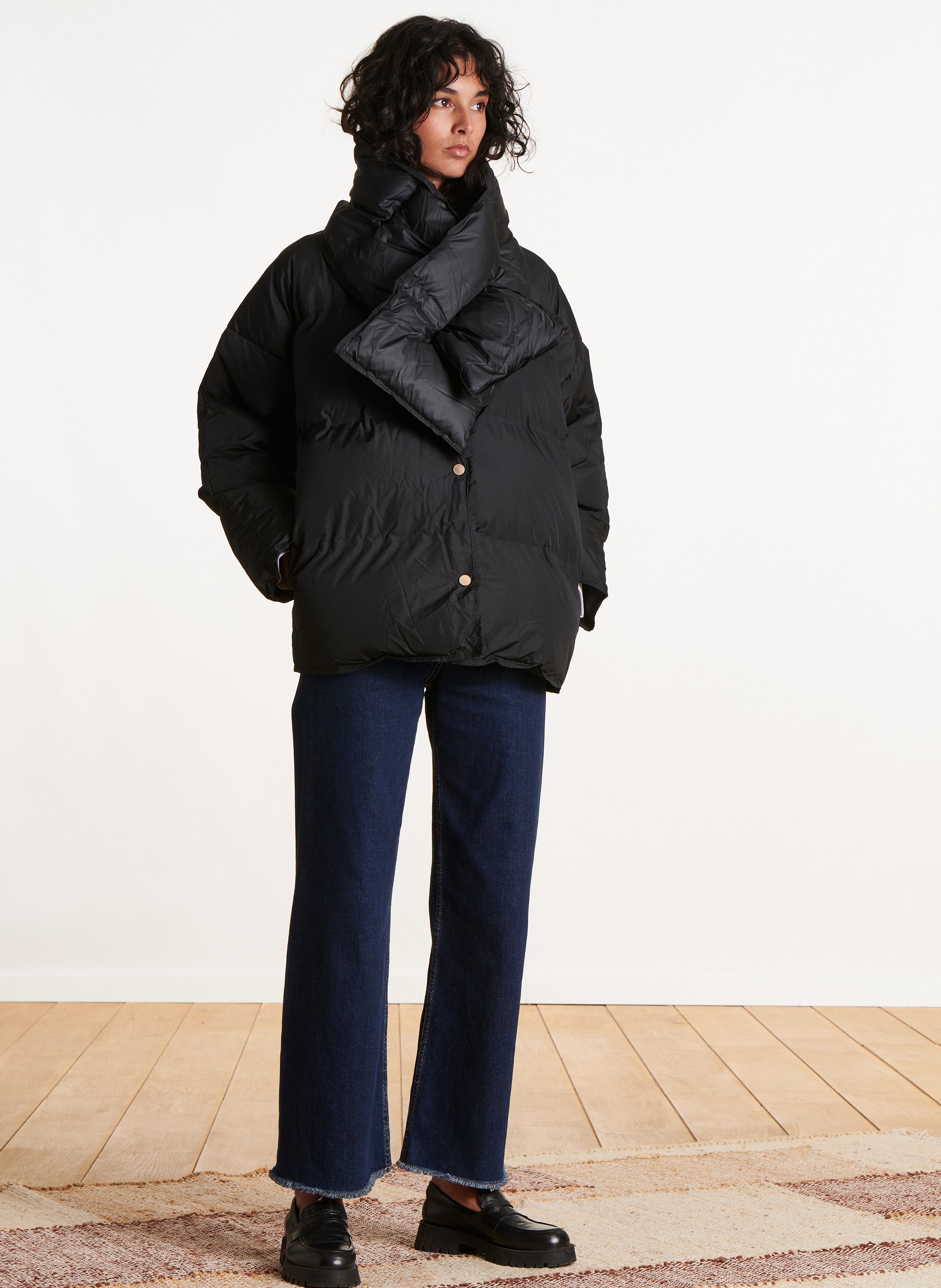 Doudoune col rond  LA FEE MARABOUTEE Noir