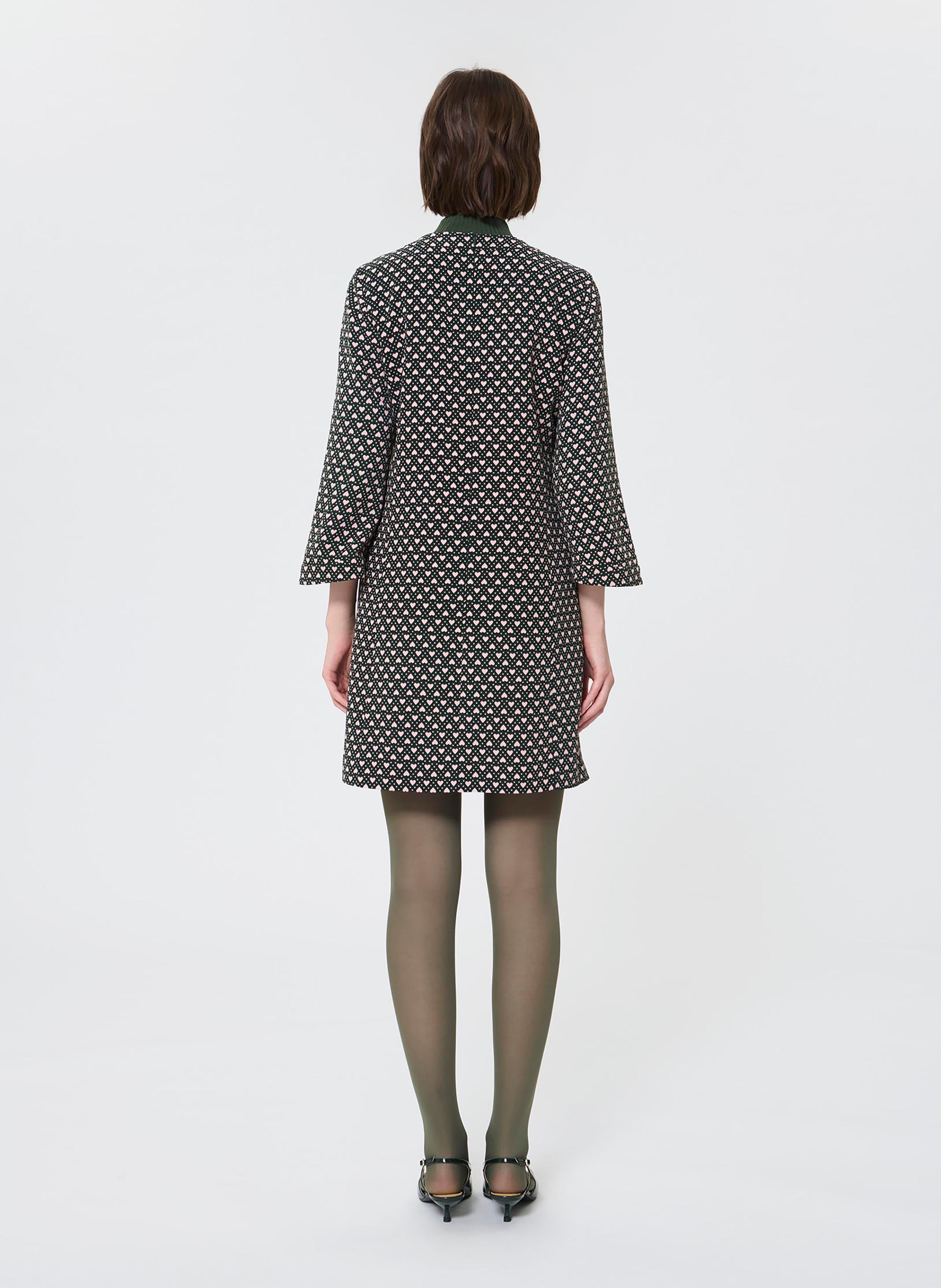 Robe courte droite imprimée TARA JARMON Vert