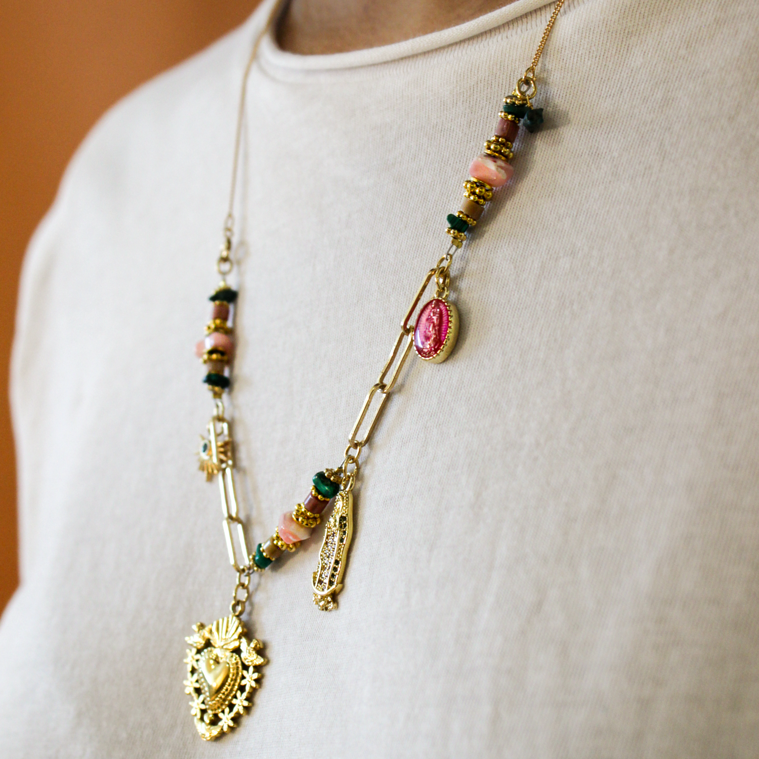 Collier crunchs ex voto - christelle L'ATELIER DES DAMES Doré