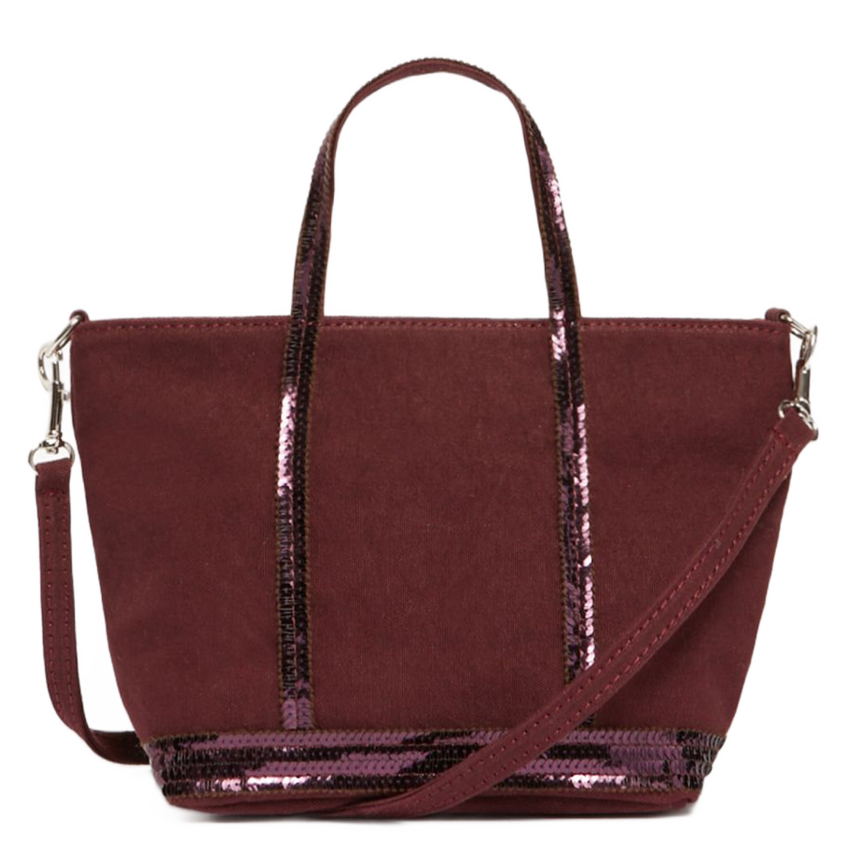 Cotton canvas sequined mini tote bag VANESSA BRUNO